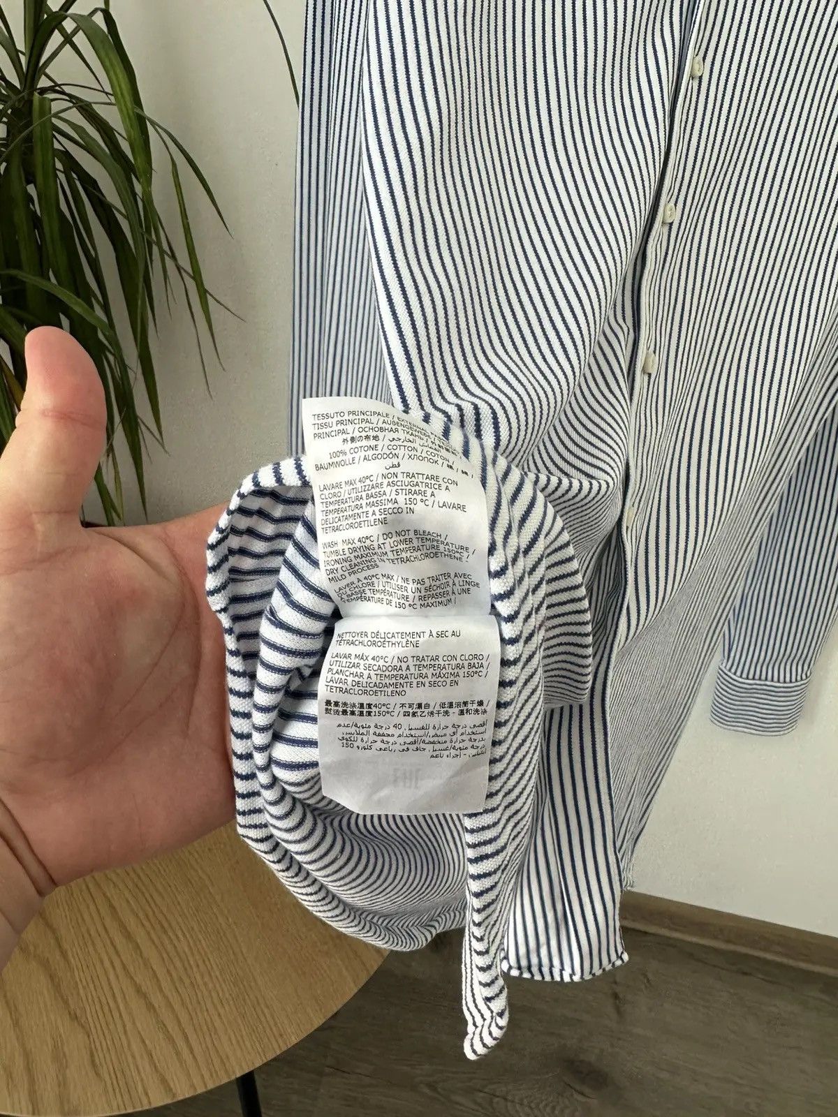 Boggi Vintage Boggi Milano Blue Striped Mens Shirt Size US S / EU 44-46 / 1 - 10 Thumbnail