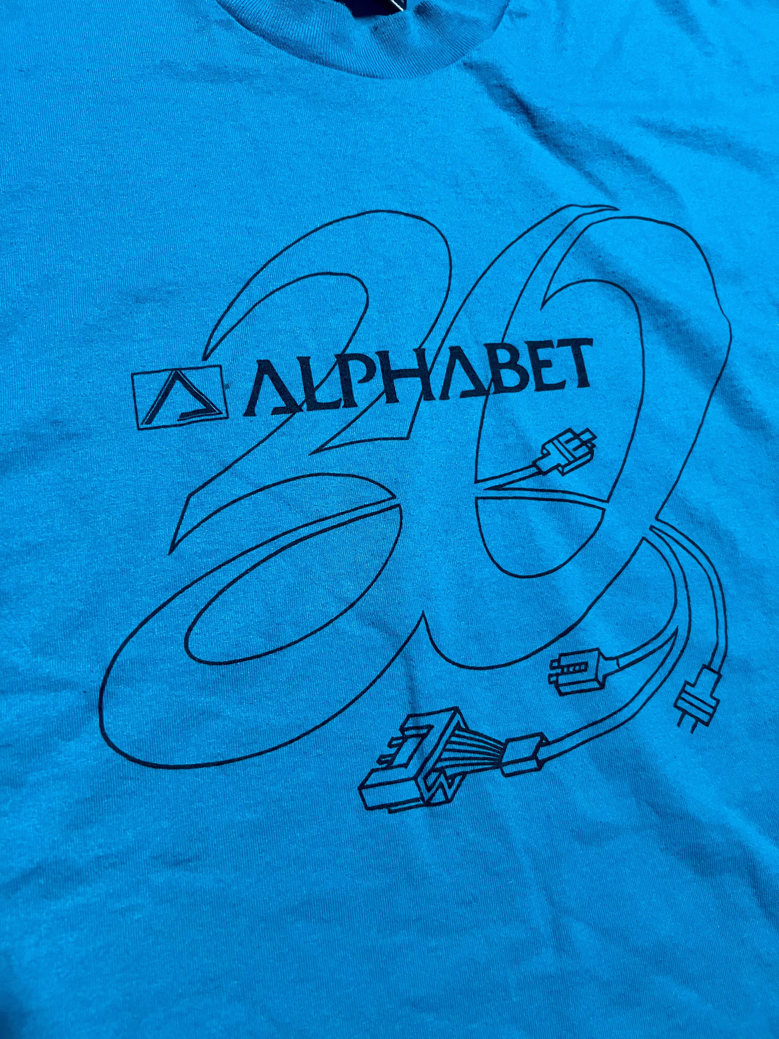 Fruit Of The Loom Alphabet Electronics Vintage 80s/90s Single Stitch T-Shirt Size US XL / EU 56 / 4 - 2 Thumbnail