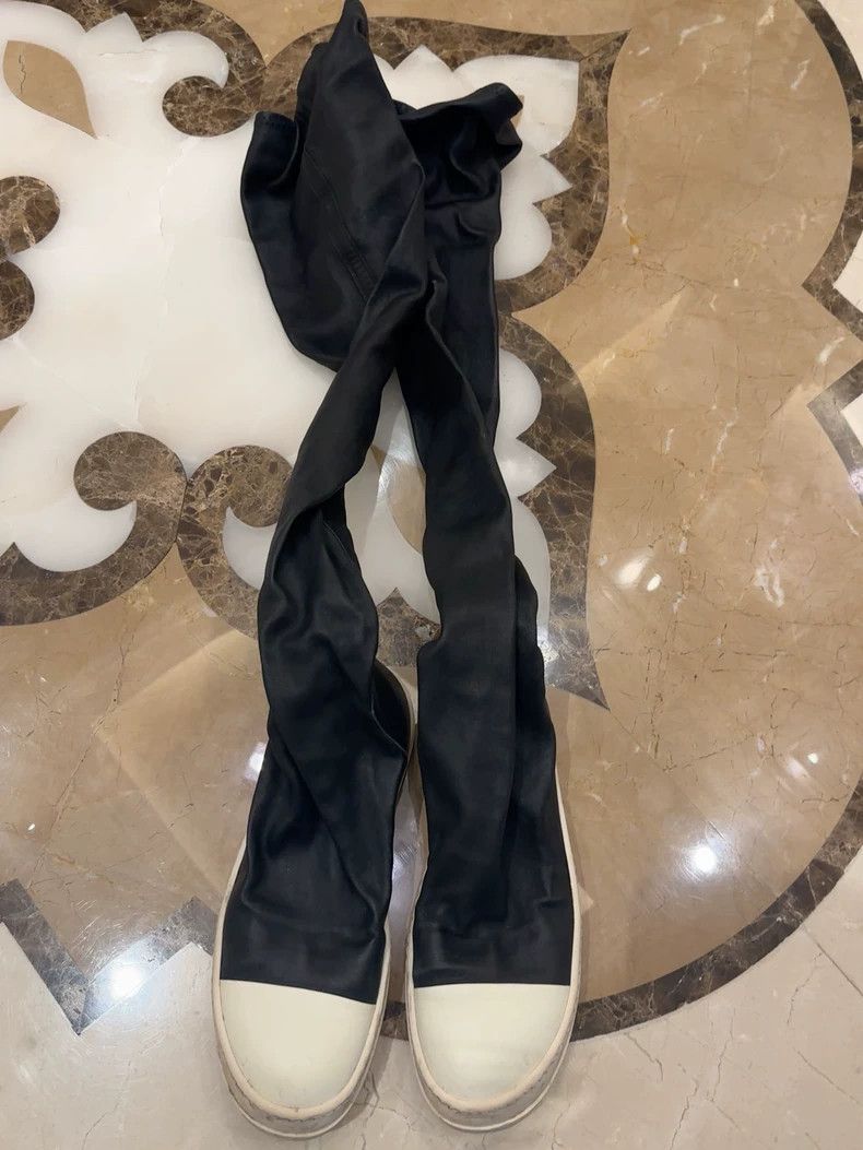 Rick Owens Rick Owens Over-the-Knee Leather Goddess Boots-dmc Size US 7.5 / EU 40-41 - 1 Thumbnail