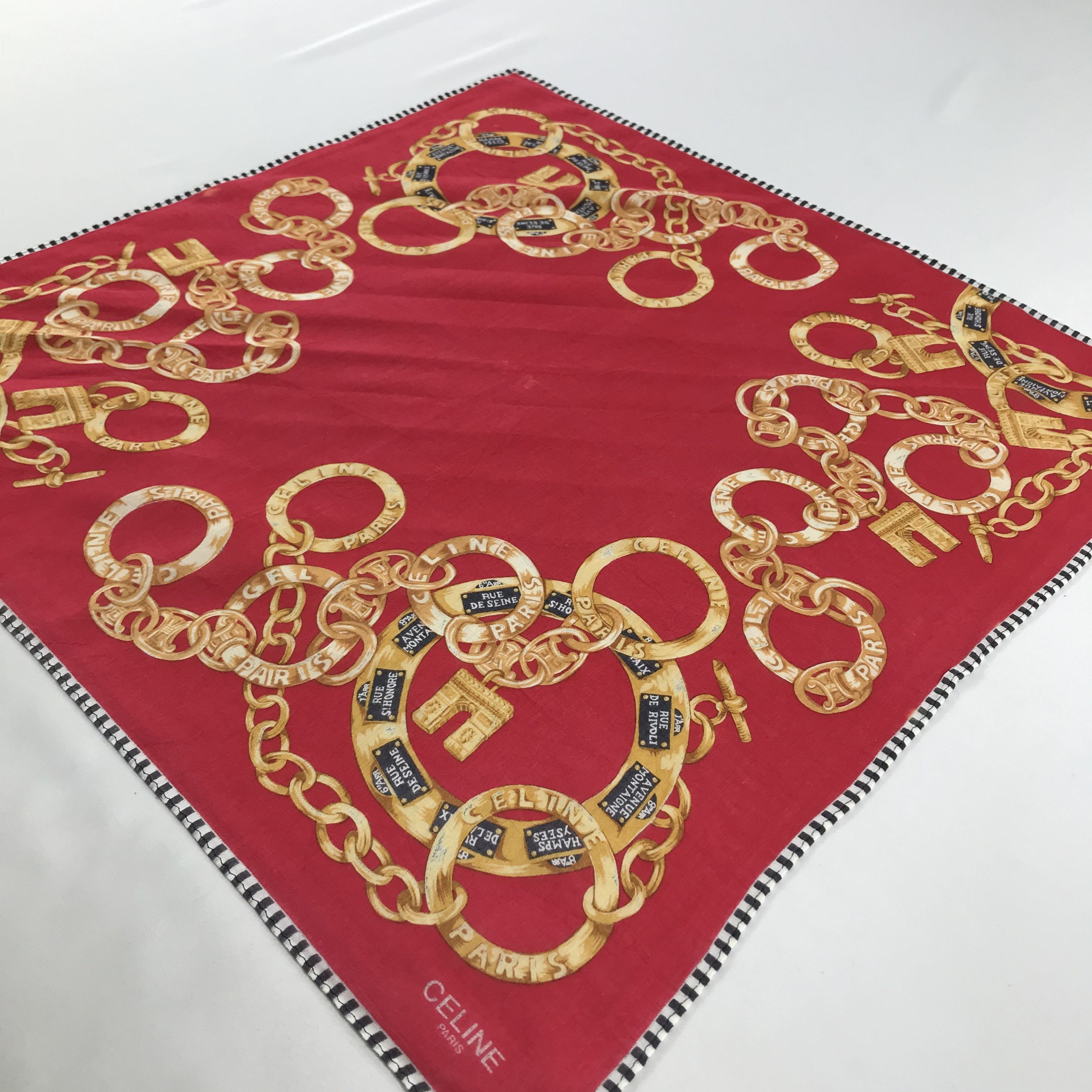 Celine × Vintage Celine Bandana / Handkerchief / Neckerchief - S1543 Size ONE SIZE - 2 Thumbnail