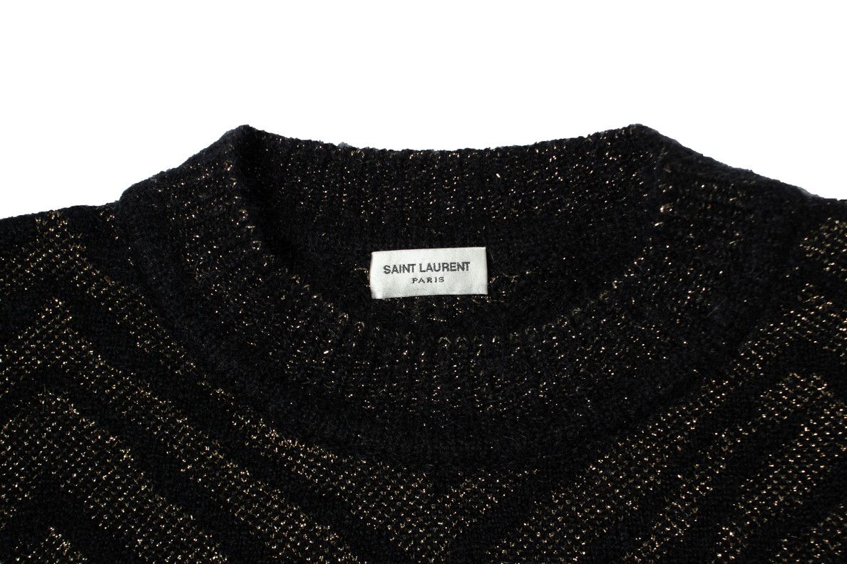 Saint Laurent Paris Saint Laurent, 2018 black and gold jacquard crewneck Size US L / EU 52-54 / 3 - 7 Thumbnail
