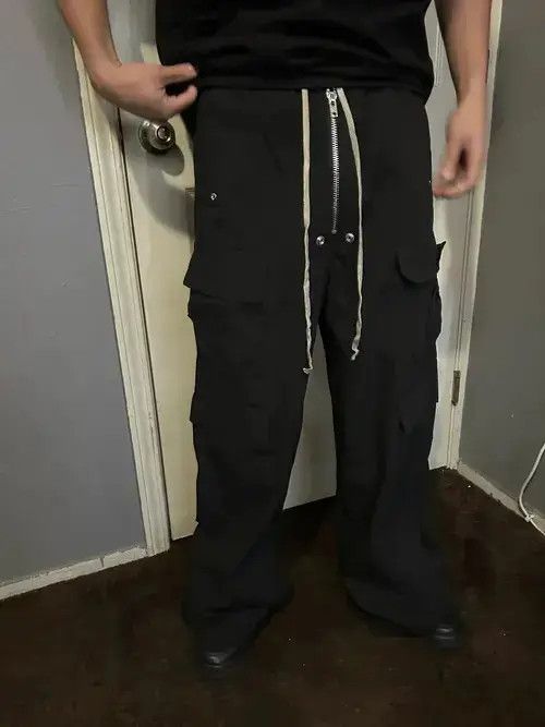 Designer Wide Leg Drawstring Cargo Pants Baggy Size US 34 / EU 50 - 1 Thumbnail