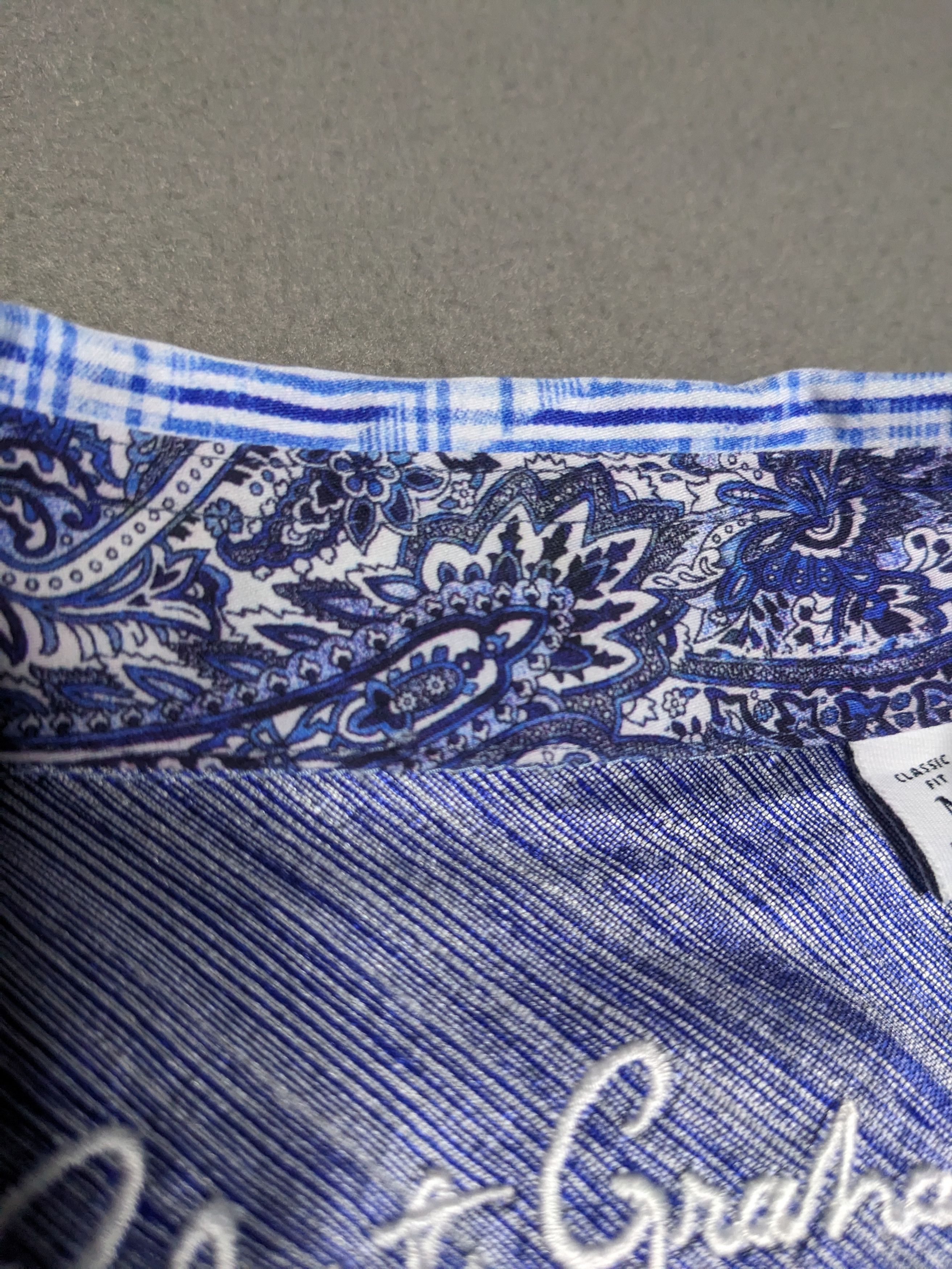 Robert Graham Robert Graham Shirt Medium Plaid Paisley Flip Cuff Button Up Size US M / EU 48-50 / 2 - 7 Thumbnail