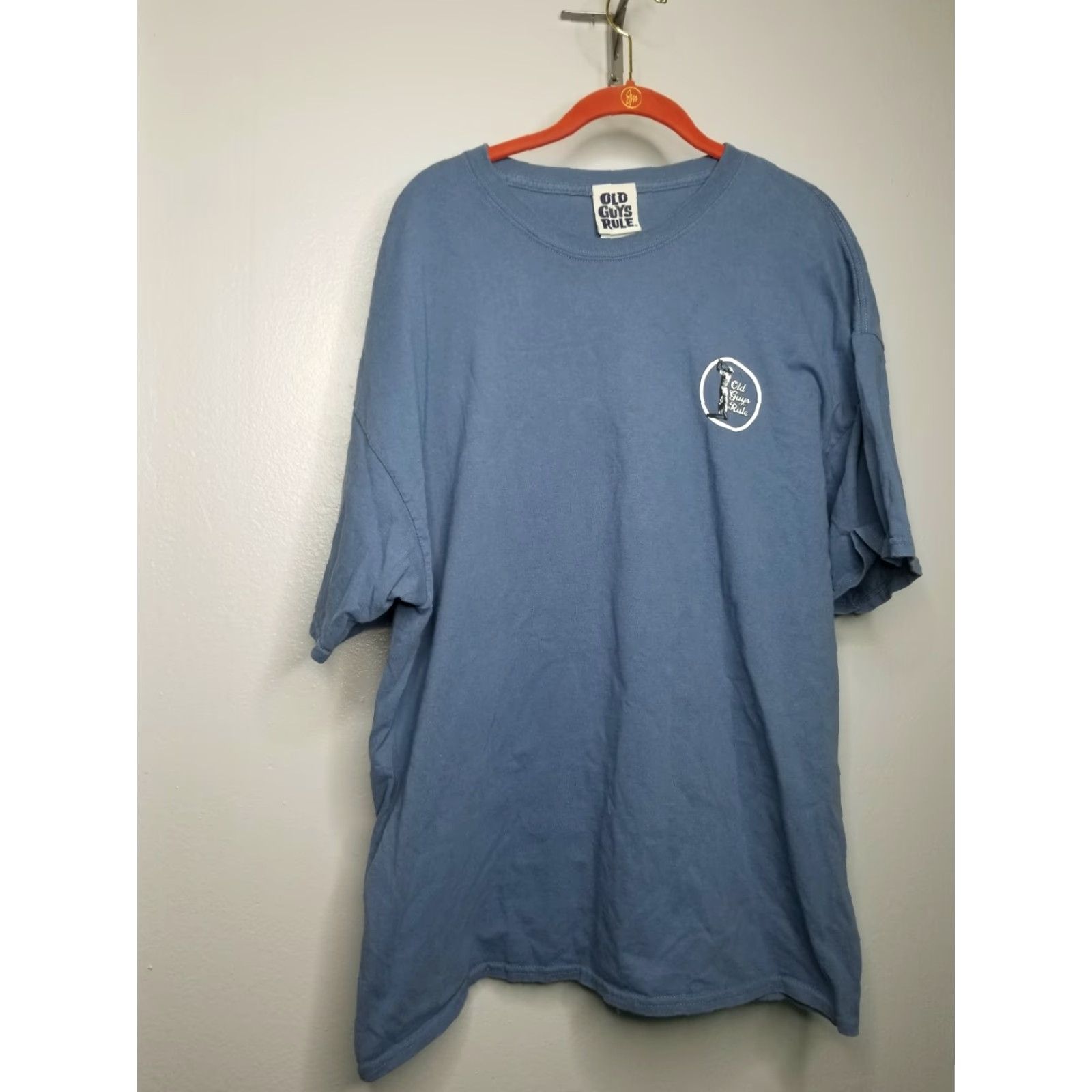 Vintage Mens 2XL OLD GUYS RULE Golf Iron Man Blue Short Sleeve Funny T Shirt Size US XXL / EU 58 / 5 - 2 Thumbnail