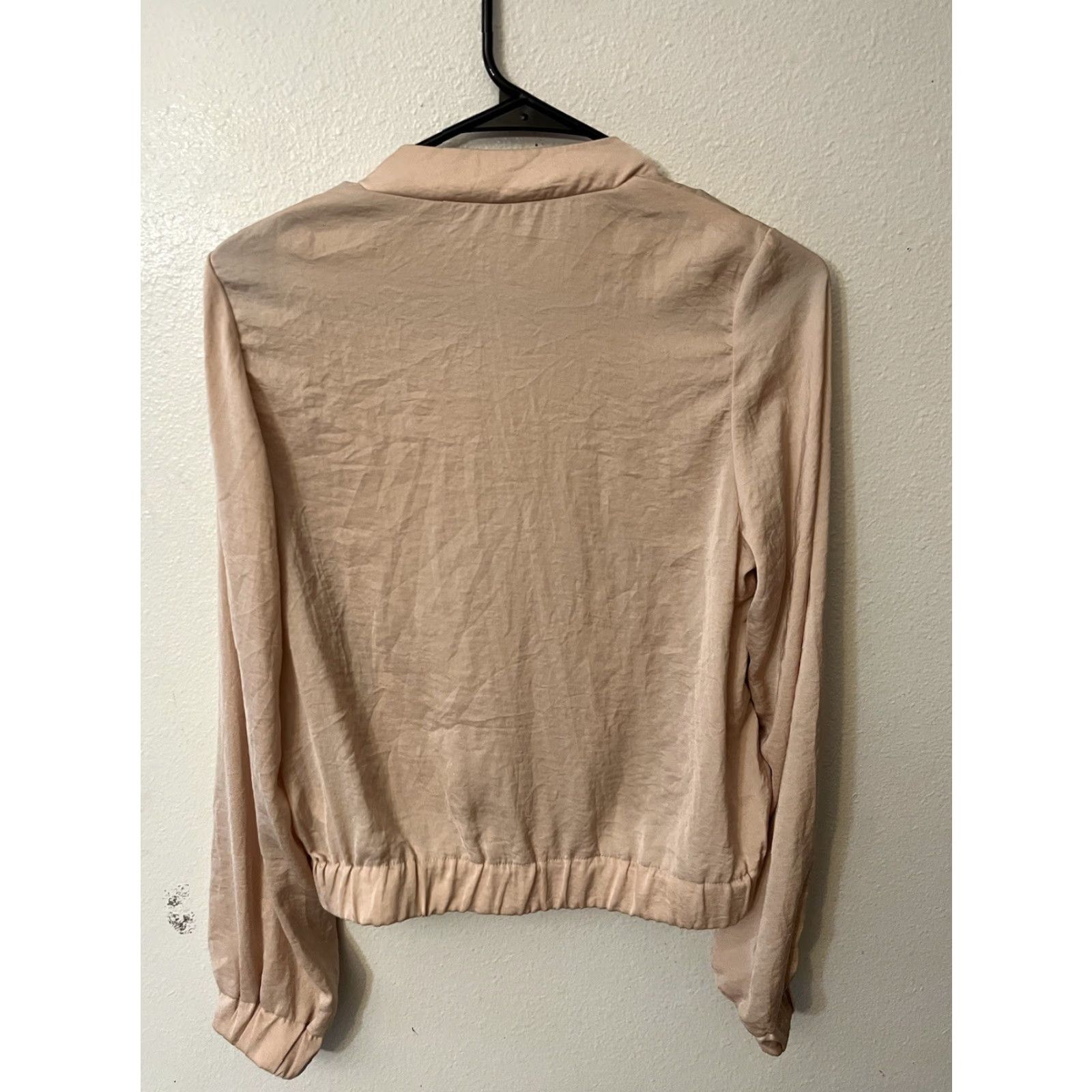 H&M H&M Jacket Womens 2 Pink Peach Full Zip Lightweight Soft Ladies Windbreaker Casual Spring Summer Winter All Seasons Pockets Size XS / US 0-2 / IT 36-38 - 3 Thumbnail