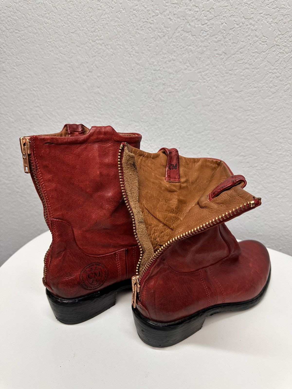 A.S.98 Vintage Italian AS 98 Rick Owens Style Leather Biker Boots Size US 9 / IT 39 - 12 Thumbnail