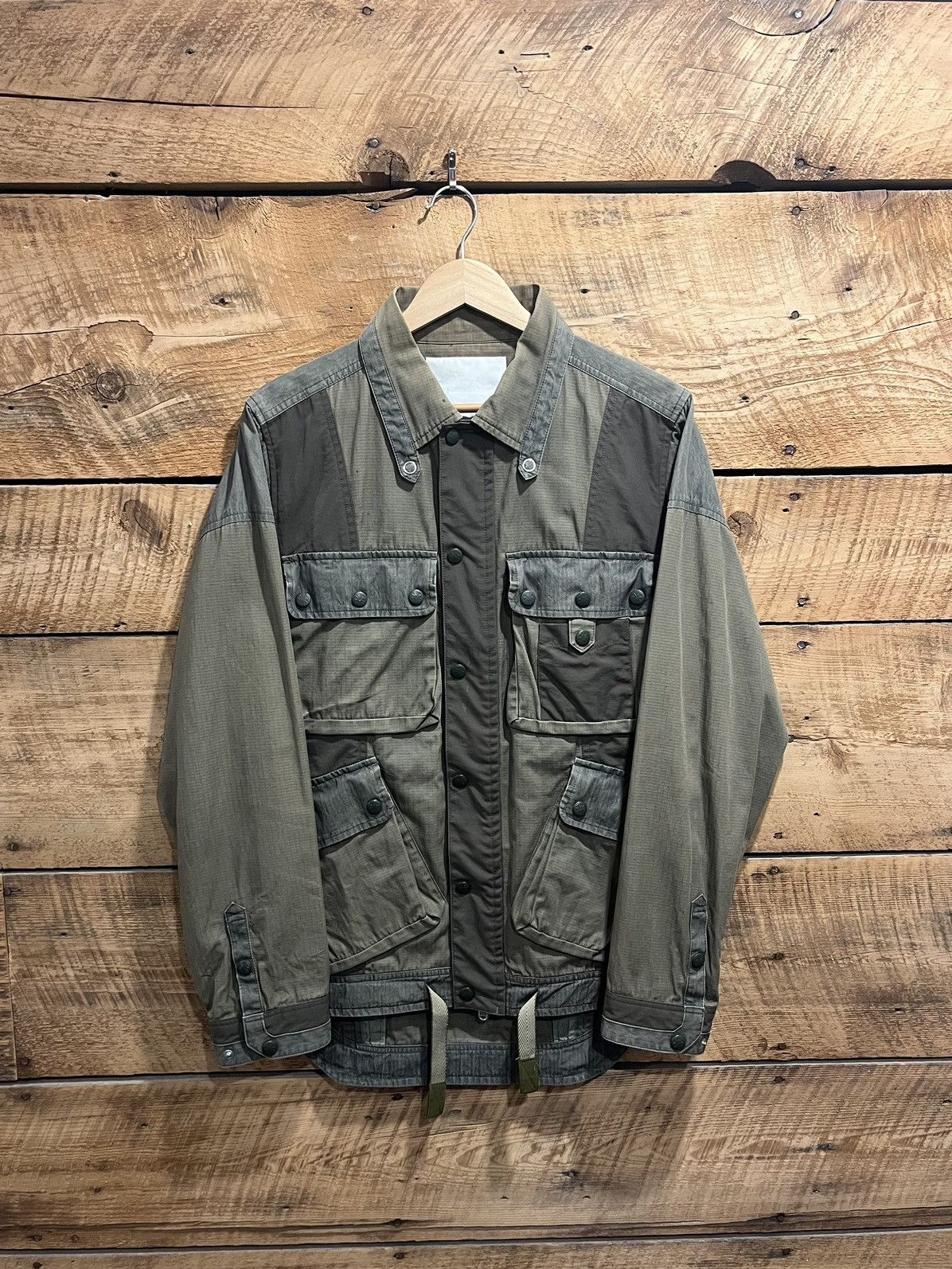 White Mountaineering White Mountaineering Cloth Military Jacket Olive Green Size US L / EU 52-54 / 3 - 13 Thumbnail