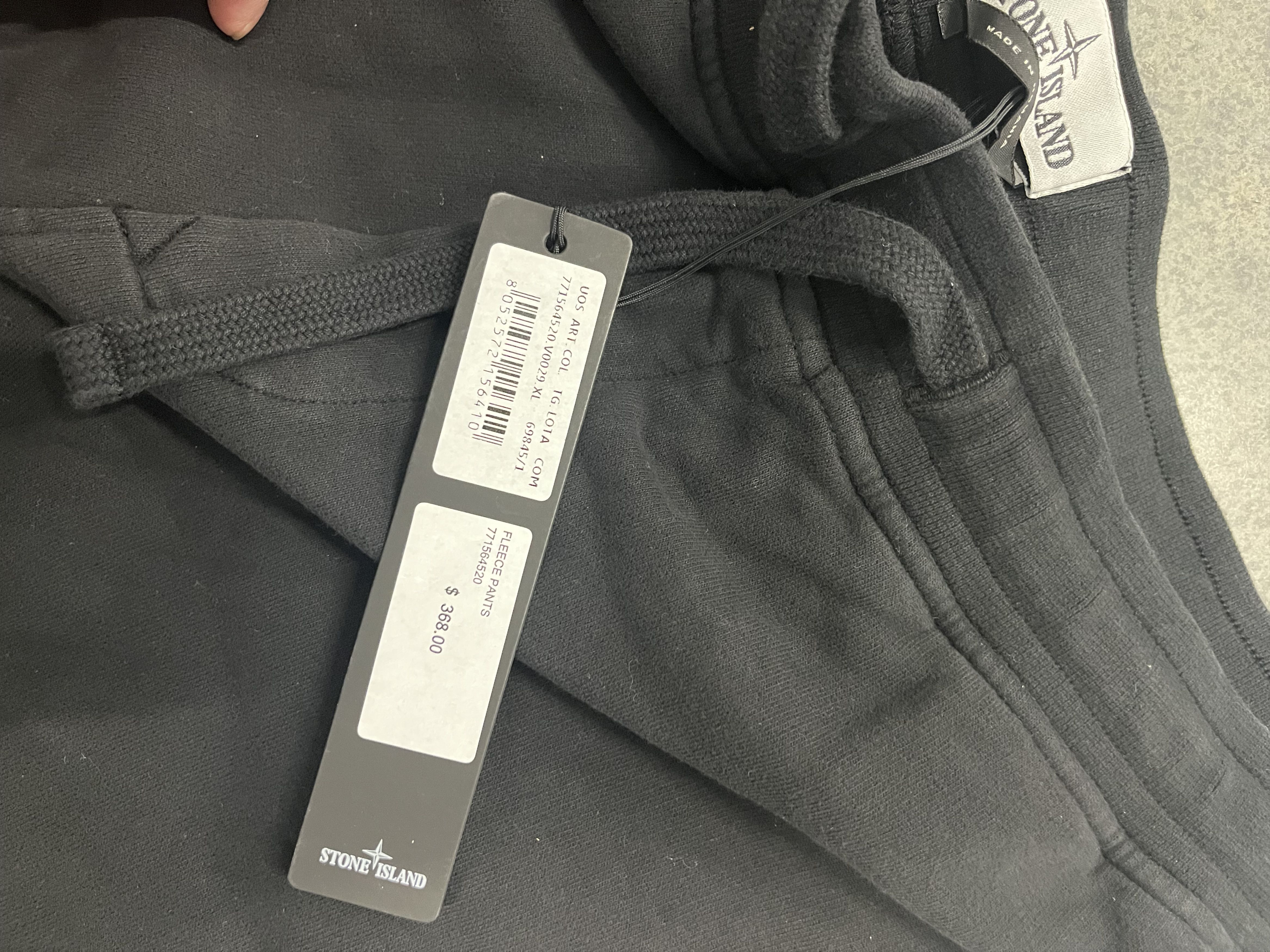 Stone Island Stone Island Brushed Cotton Fleece Slim Fit Sweatpant XL BLK Size US 36 / EU 52 - 5 Thumbnail