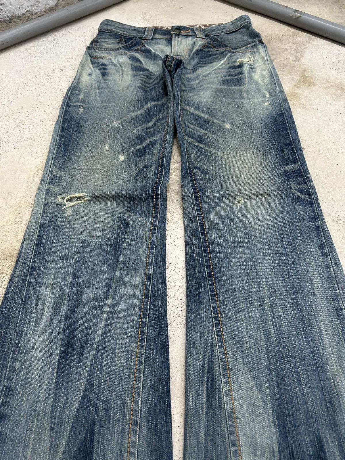 Hysteric Glamour Flared Edwin XV Mud Washed Distressed Size US 29 - 3 Thumbnail