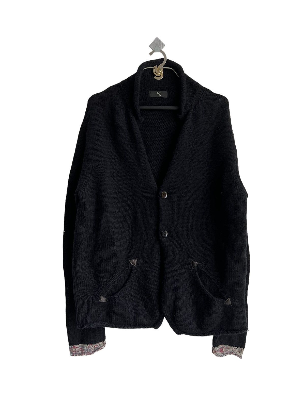 Yohji Yamamoto Yohji Yamamoto Hybrid Knitted Leather Button Oversize Jacket Size US XL / EU 56 / 4 - 2 Thumbnail