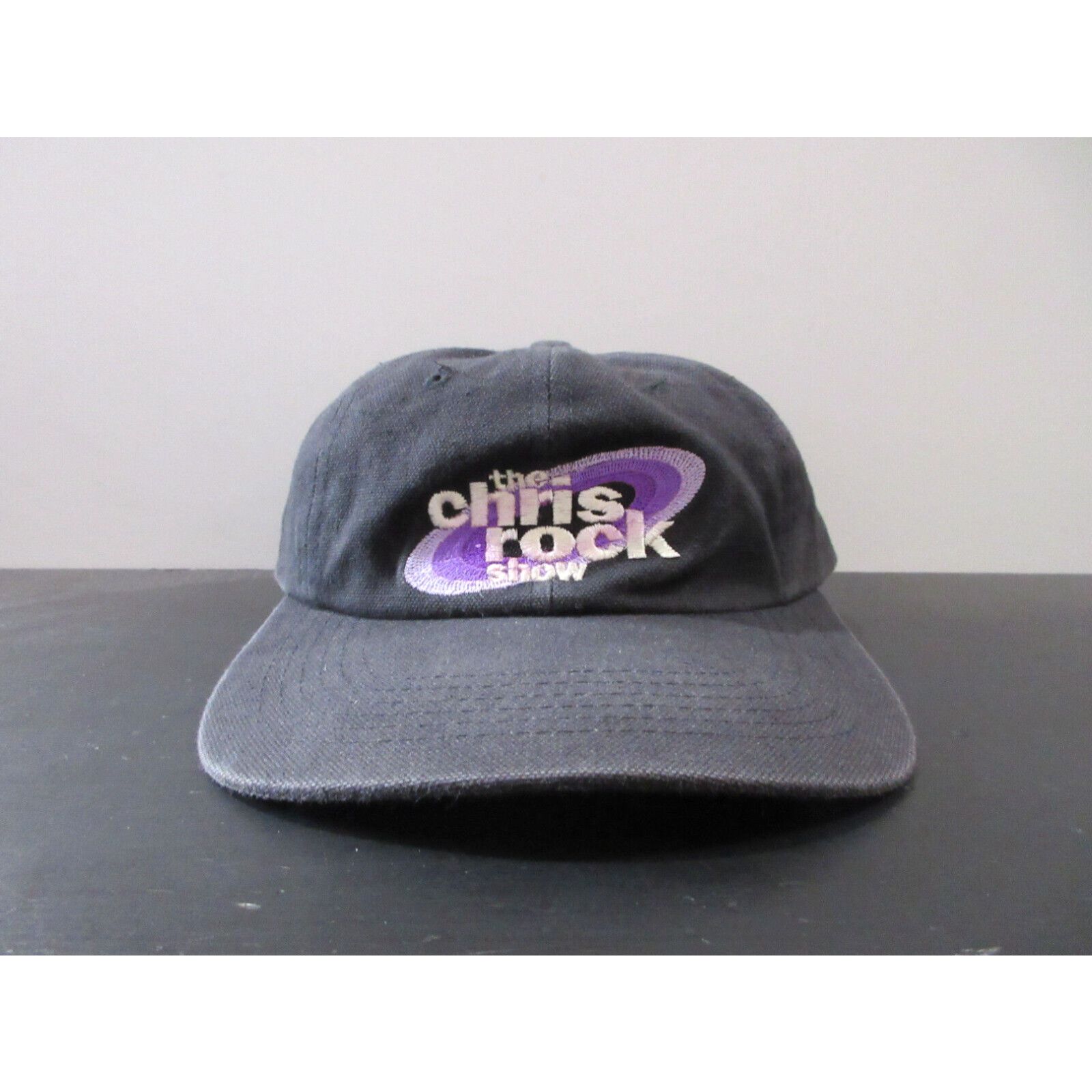 image of Vintage Chris Rock Hat Cap Snap Back Black Purple Tv Show Comedian Movie Mens in White