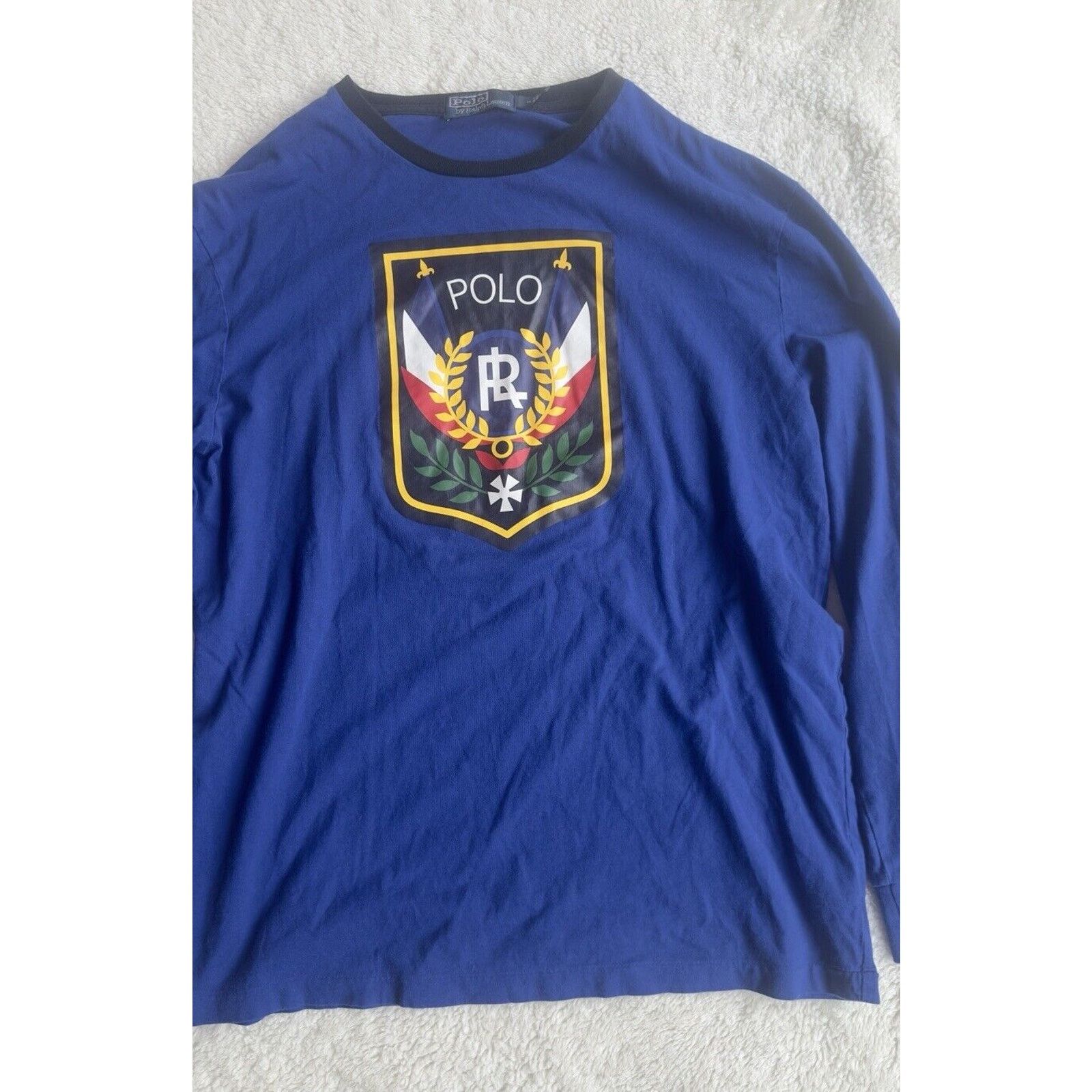 Ralph Lauren Polo Ralph Lauren Mens M Blue Long Sleeve Shirt Uni Crest Size US M / EU 48-50 / 2 - 9 Thumbnail
