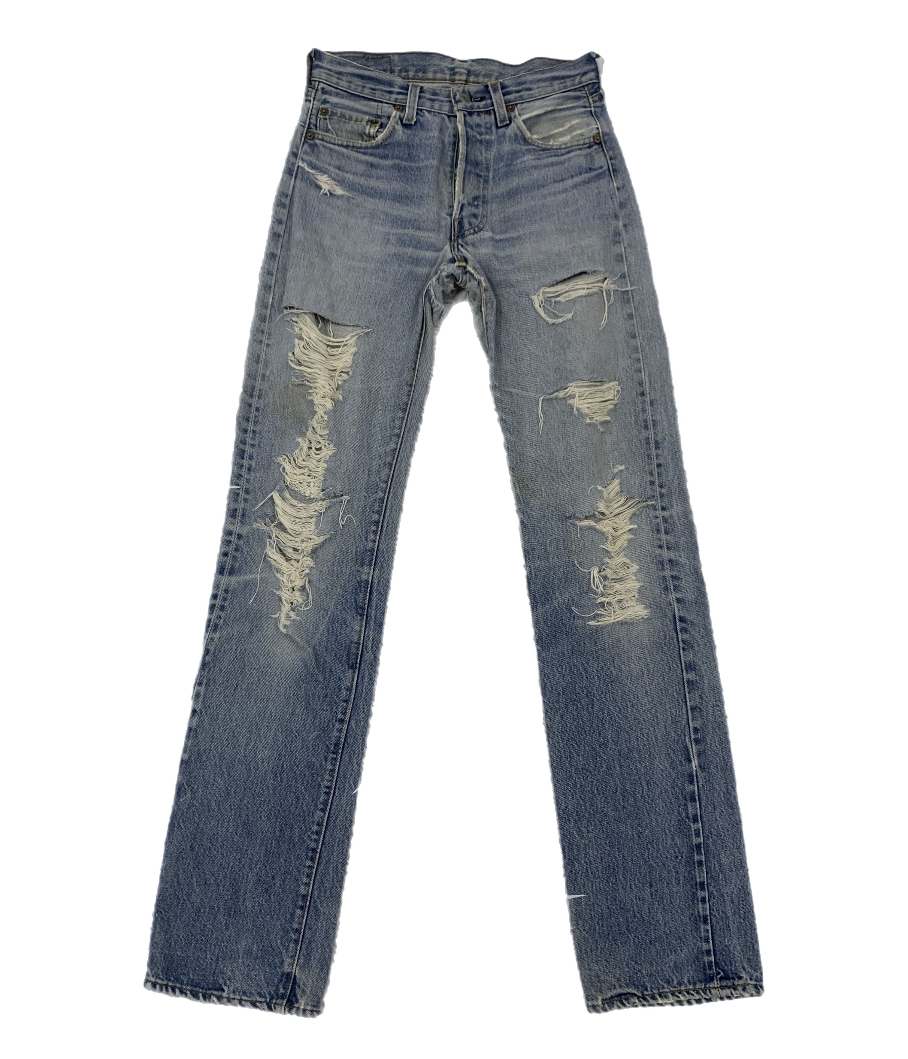 Levi's Vtg 80s Levi's 501 Selfedge Jeans Pant Button 524 Size US 28 / EU 44 - 1 Thumbnail