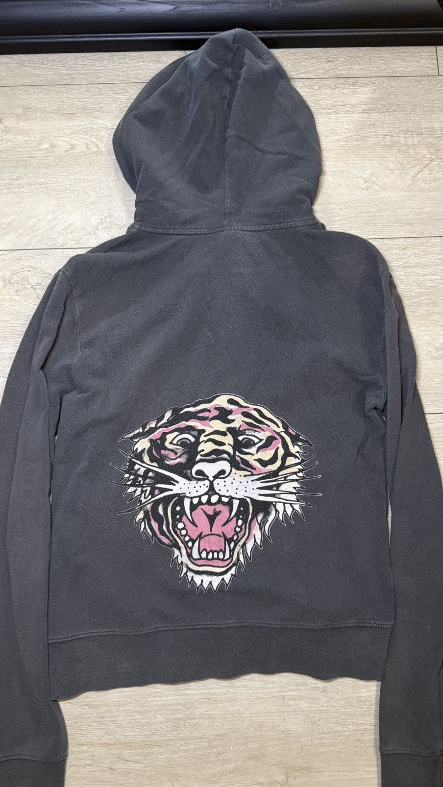 Ed Hardy Vintage / Y2K 2000s Ed Hardy Spell Out Tiger Logo Hoodie Size L / US 10 / IT 46 - 5 Thumbnail