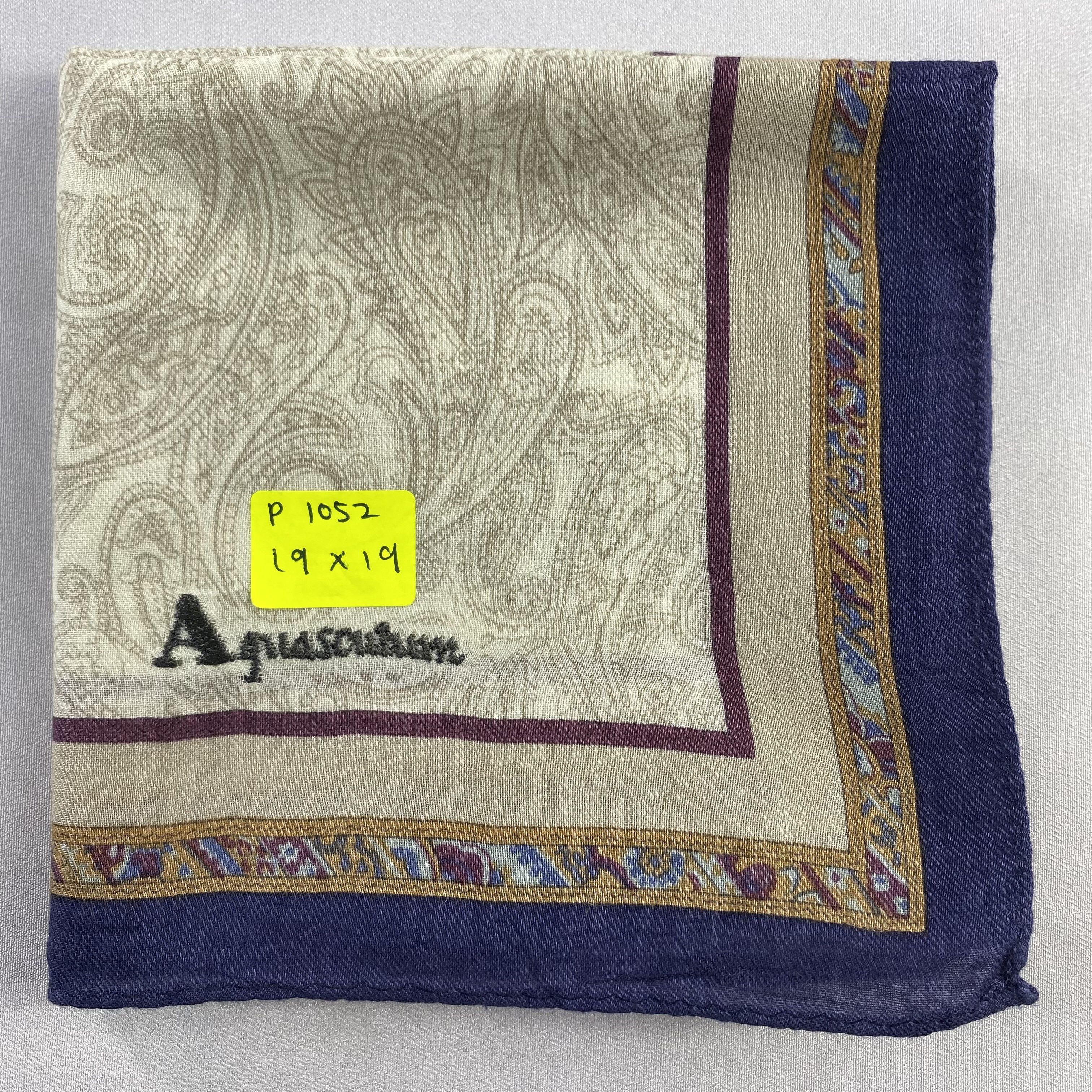 Aquascutum × Vintage Aquascutum Handkerchief / Neckerchief / Bandana-P1052 Size ONE SIZE - 6 Thumbnail