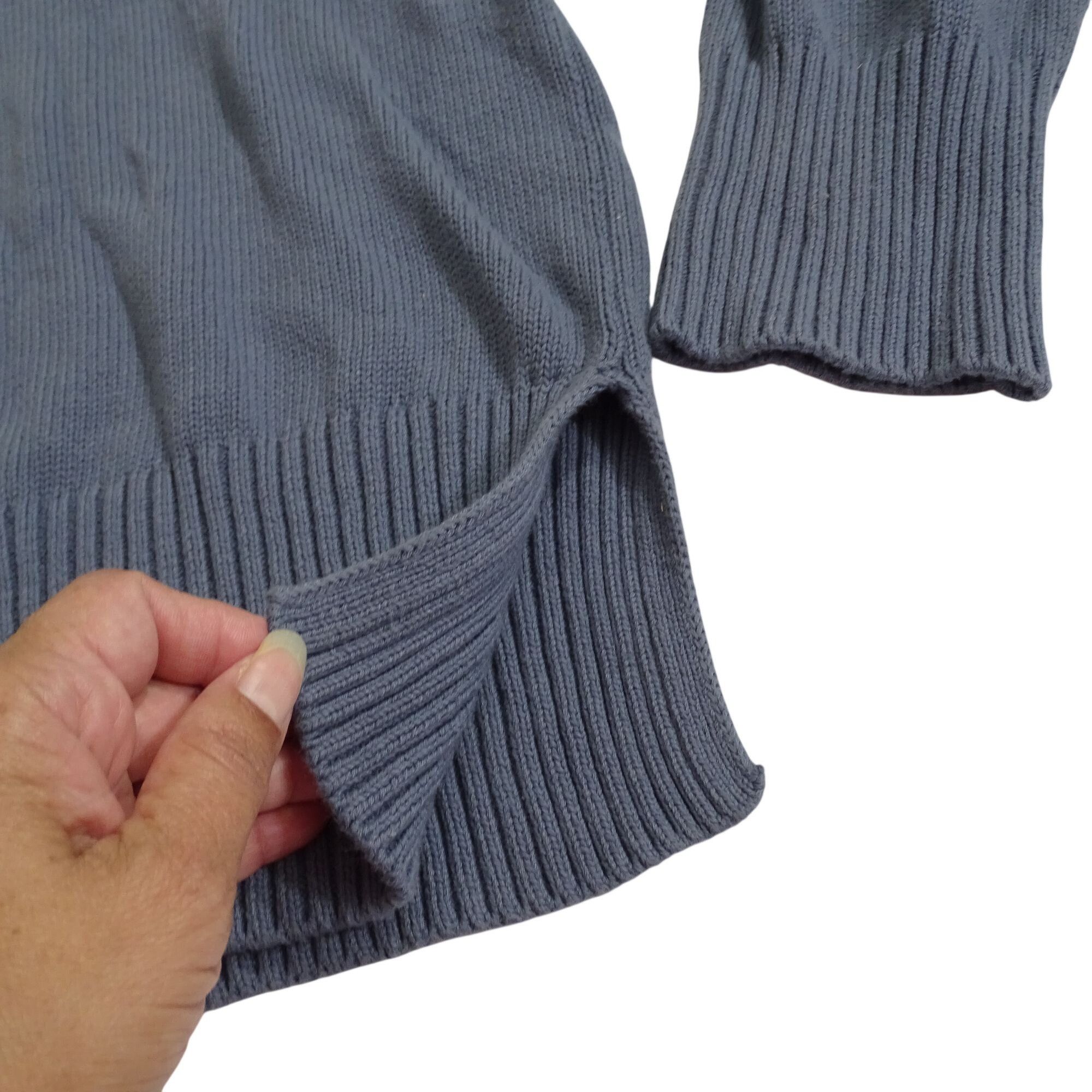 Jessica Simpson Jessica Simpson Women Blue Ribbed Crewneck Sweater Size M Size M / US 6-8 / IT 42-44 - 4 Thumbnail