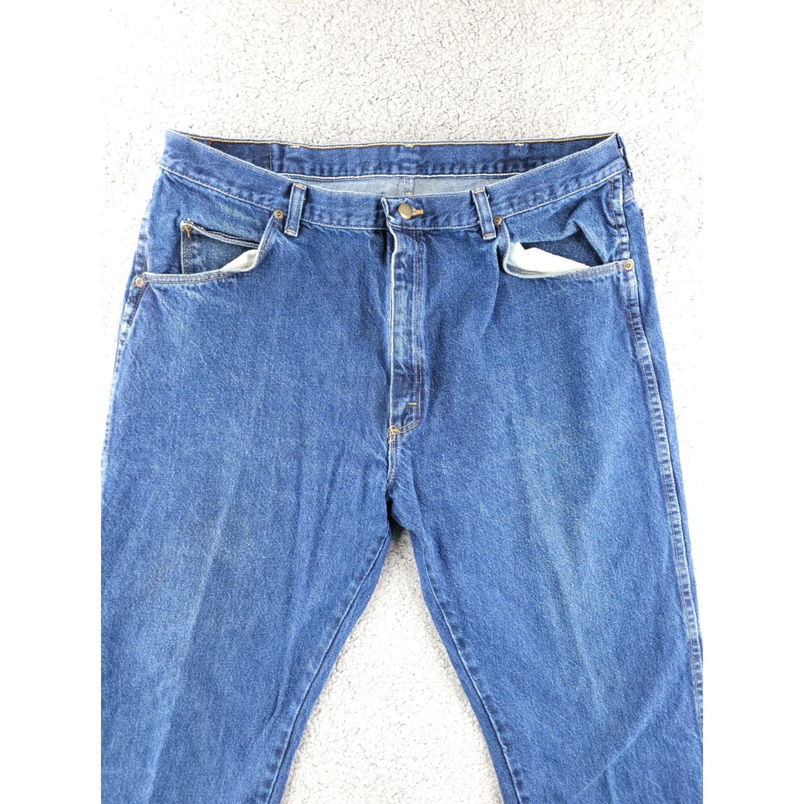 Wrangler Wrangler Jeans Men's 38x30 Straight Denim Cotton Blue Jeans Size US 38 / EU 54 - 2 Thumbnail