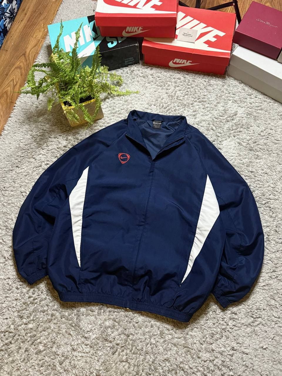 Nike 90s Nike Vintage Oversized Retro Drill Track Jacket Rare Size US M / EU 48-50 / 2 - 1 Thumbnail