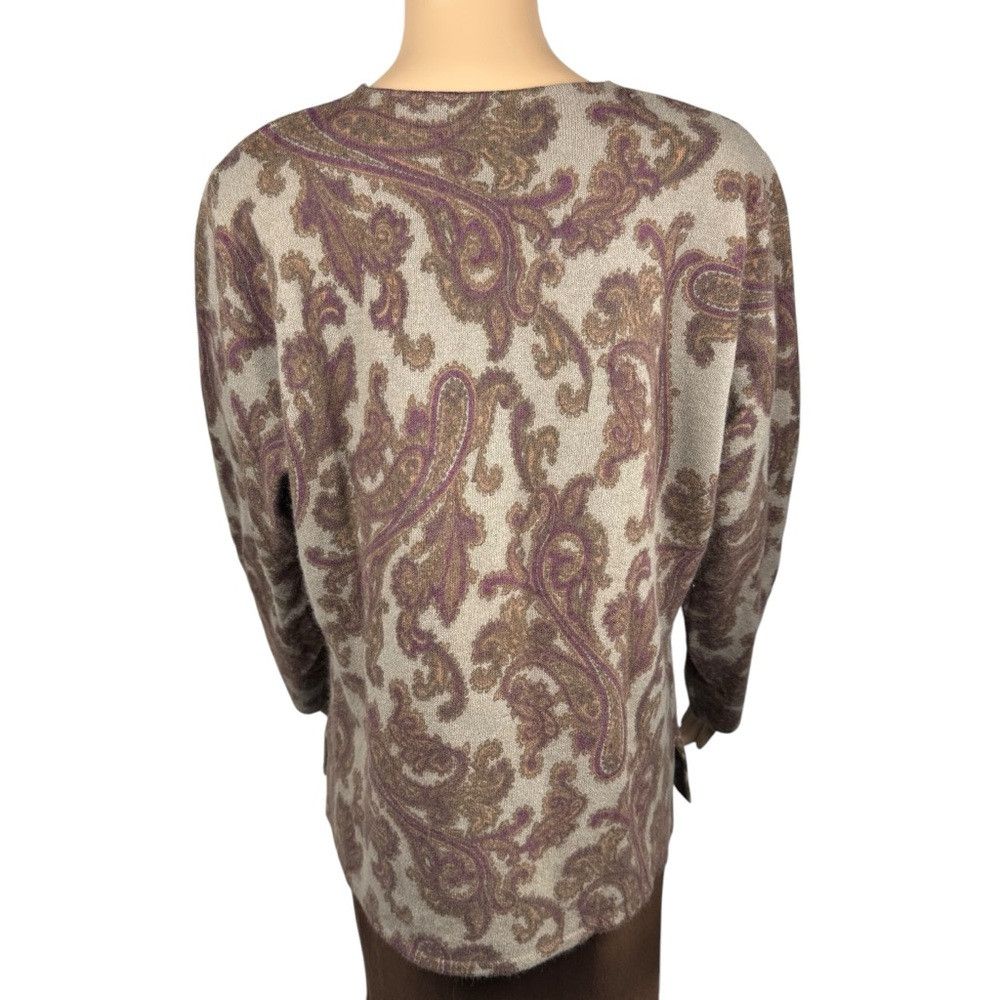 Other New Vintage Carole Little Wool Angora Paisley Beaded V-Neck Size XL / US 12-14 / IT 48-50 - 4 Thumbnail
