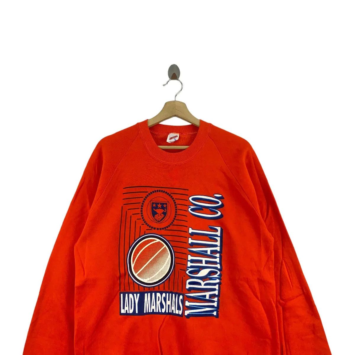 Vintage Vtg 90’ LADY MARSHALS BASKETBALL Made In USA Sweatshirt Size XL / US 12-14 / IT 48-50 - 2 Thumbnail