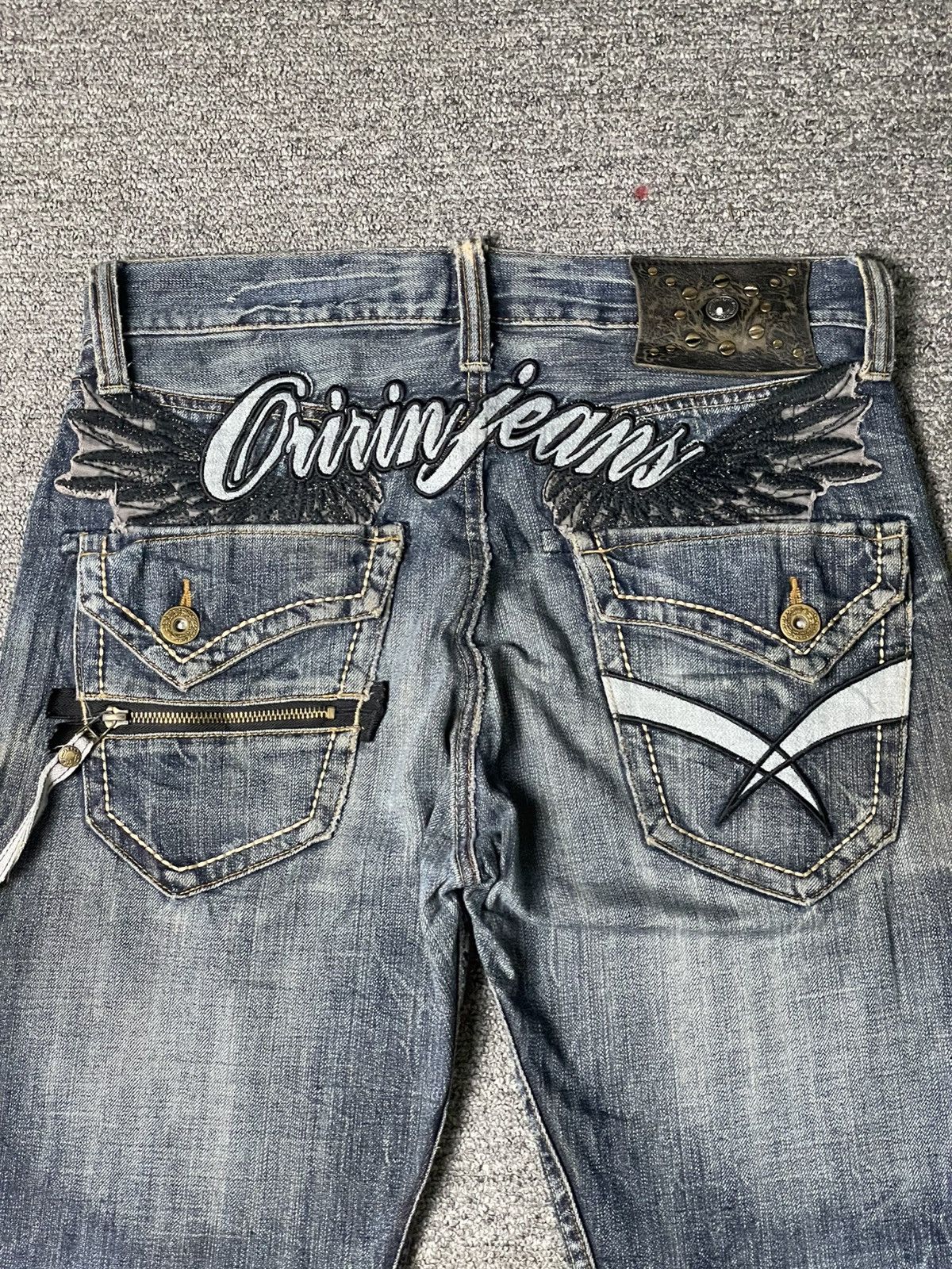 Japanese Brand Vintage ORIRIN Japan Distressed Denim Jeans (99) Size US 32 / EU 48 - 11 Thumbnail
