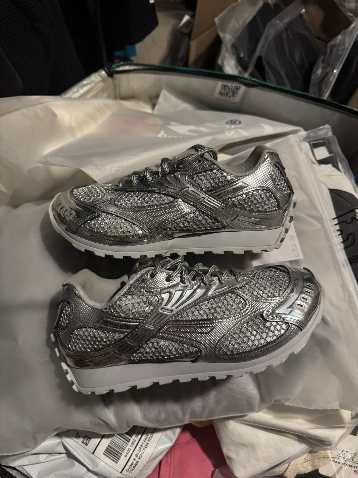 Bottega Veneta Bottega veneta orbit silver Size US 5.5 / EU 38 - 1 Thumbnail