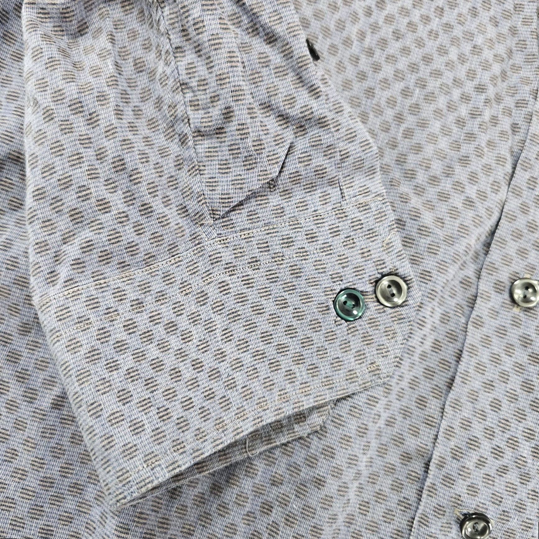 Eton Eton Shirt Mens Large Slim Fit Geometric Pattern Long Sleeve Button-Up Blue/Gray Size US L / EU 52-54 / 3 - 4 Thumbnail