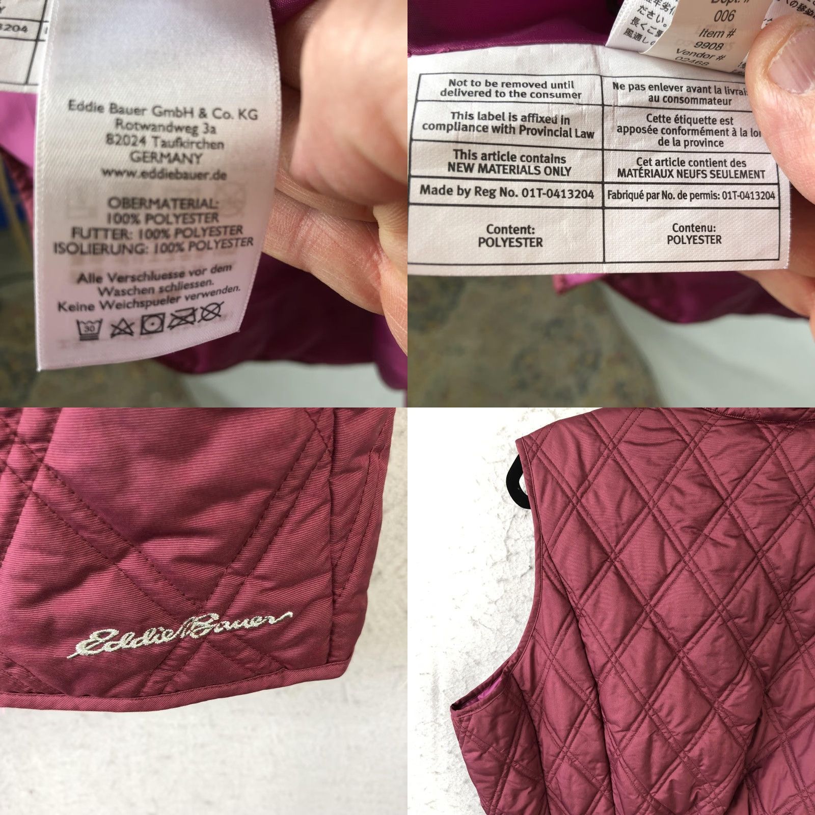 Eddie Bauer VEST Eddie Bauer Womens XXL Pink Quilted Snap Front Pockets Insulated Outdoor Size XXL / US 16-18 / IT 52-54 - 8 Thumbnail