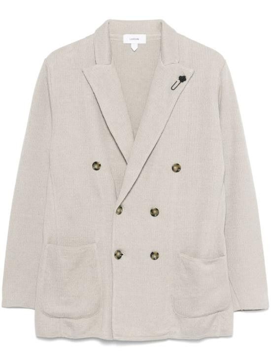 Lardini LARDINI Men Jacket ESLJM57 ES64005910 Beige Size US XL / EU 56 / 4 - 1 Thumbnail