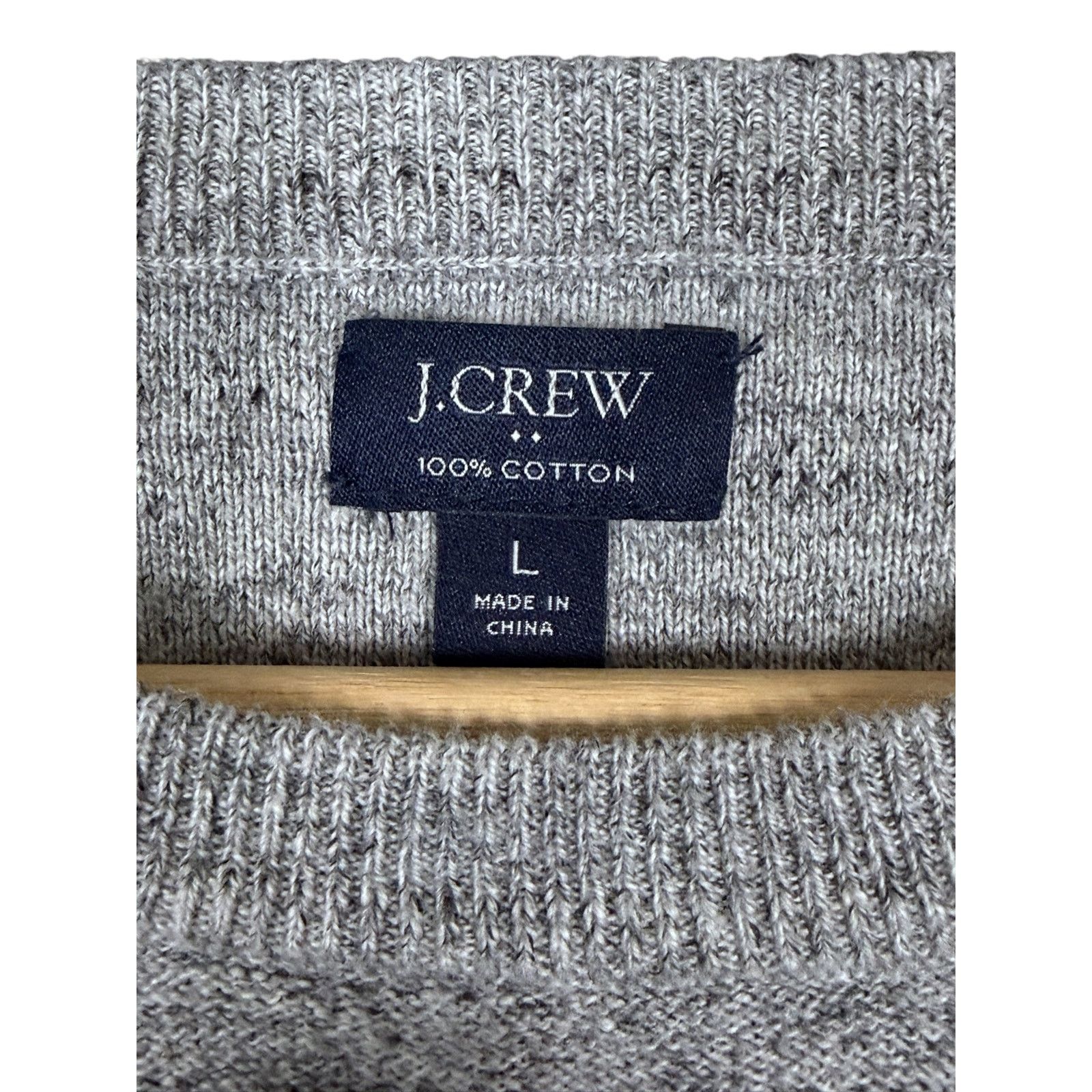J.Crew J.Crew 100% Cotton Gray Crewneck Sweater Work Career Men's L Size US L / EU 52-54 / 3 - 5 Thumbnail