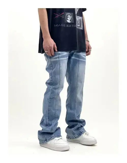 Designer × Japanese Brand × Vintage hiphop distressed faded flared jeans Size US 32 / EU 48 - 2 Thumbnail