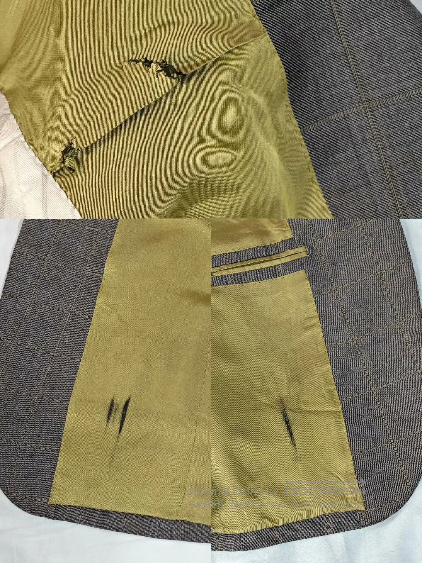 Boglioli Custom Gray Wool Blazer with Green Check. Size US S / EU 44-46 / 1 - 8 Thumbnail
