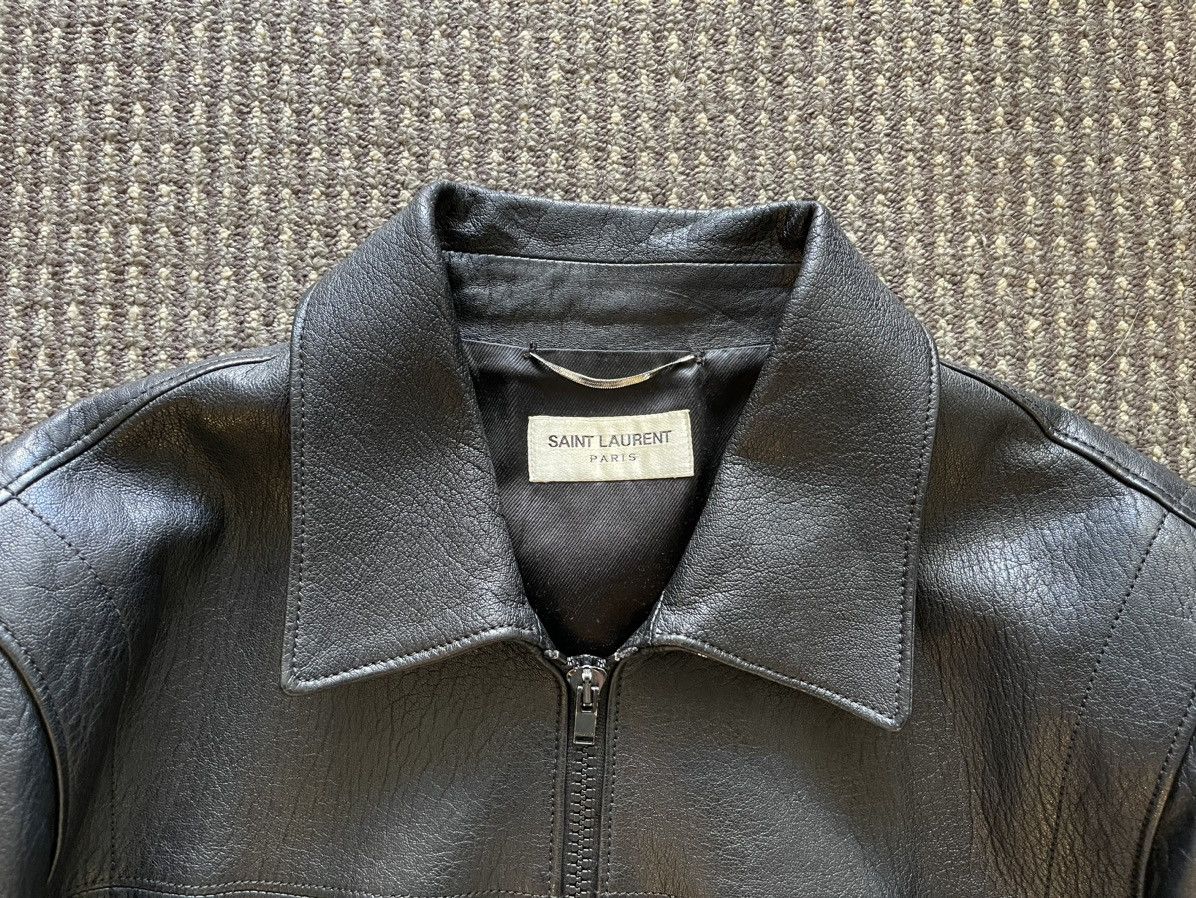 Hedi Slimane × Saint Laurent Paris 15AW Leather A-2 Jacket Size US M / EU 48-50 / 2 - 3 Thumbnail