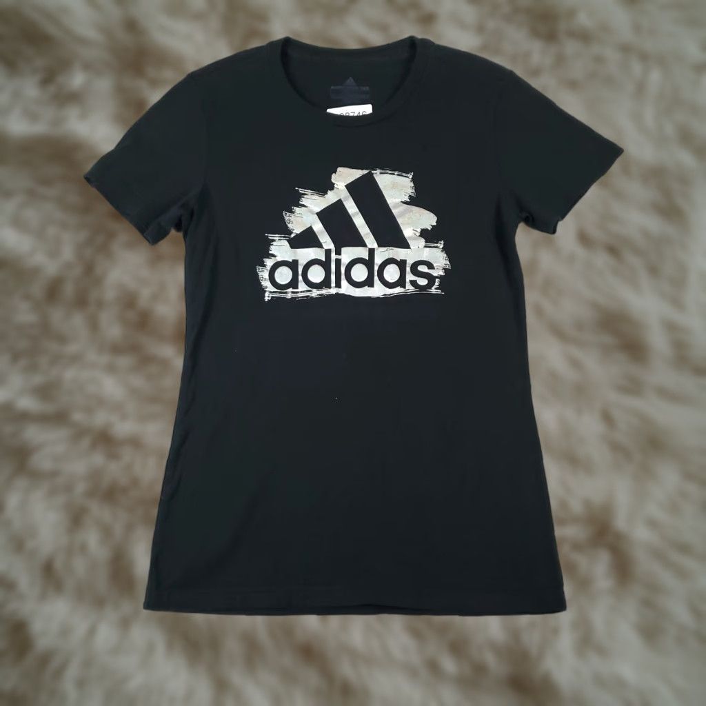Adidas VINTAGE Adidas Women's T-Shirt XS Black Logo Casual Short Sleeve Cotton 90s Size XS / US 0-2 / IT 36-38 - 1 Thumbnail