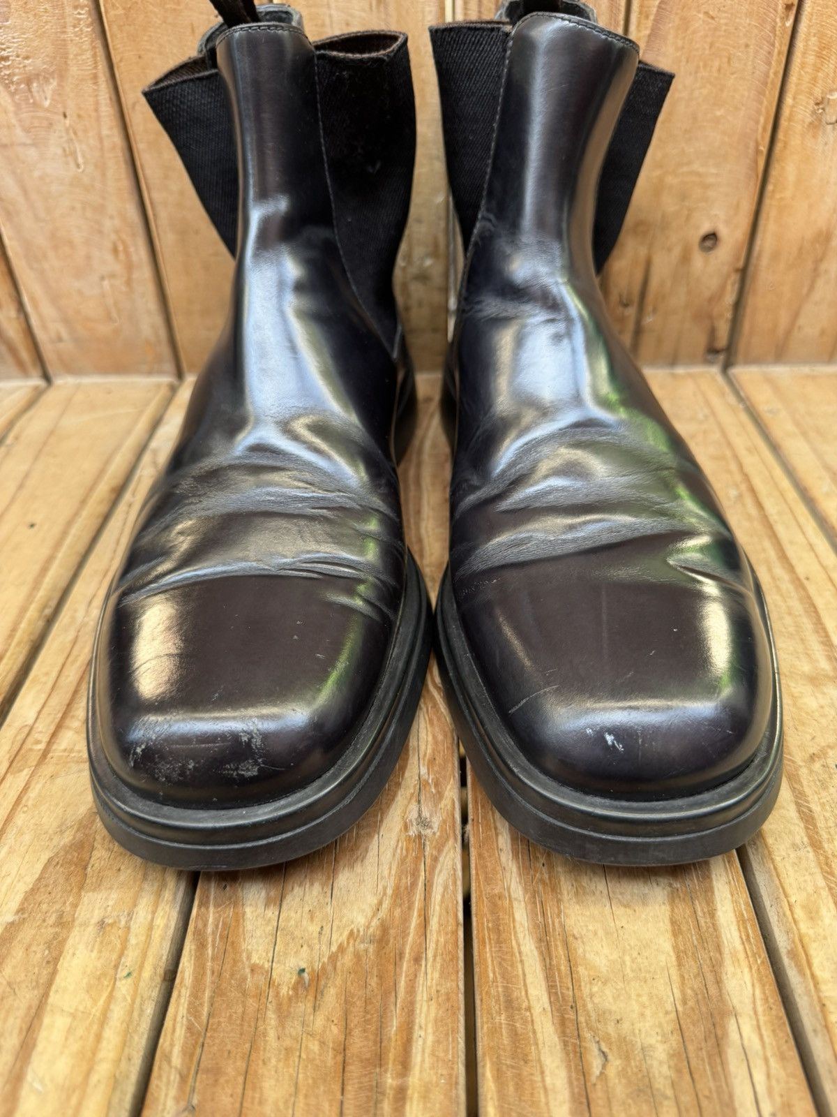 Prada Prada Men’s shinny patent black leather boots Sz USA 9 UK 8 Size US 9 / EU 42 - 11 Thumbnail