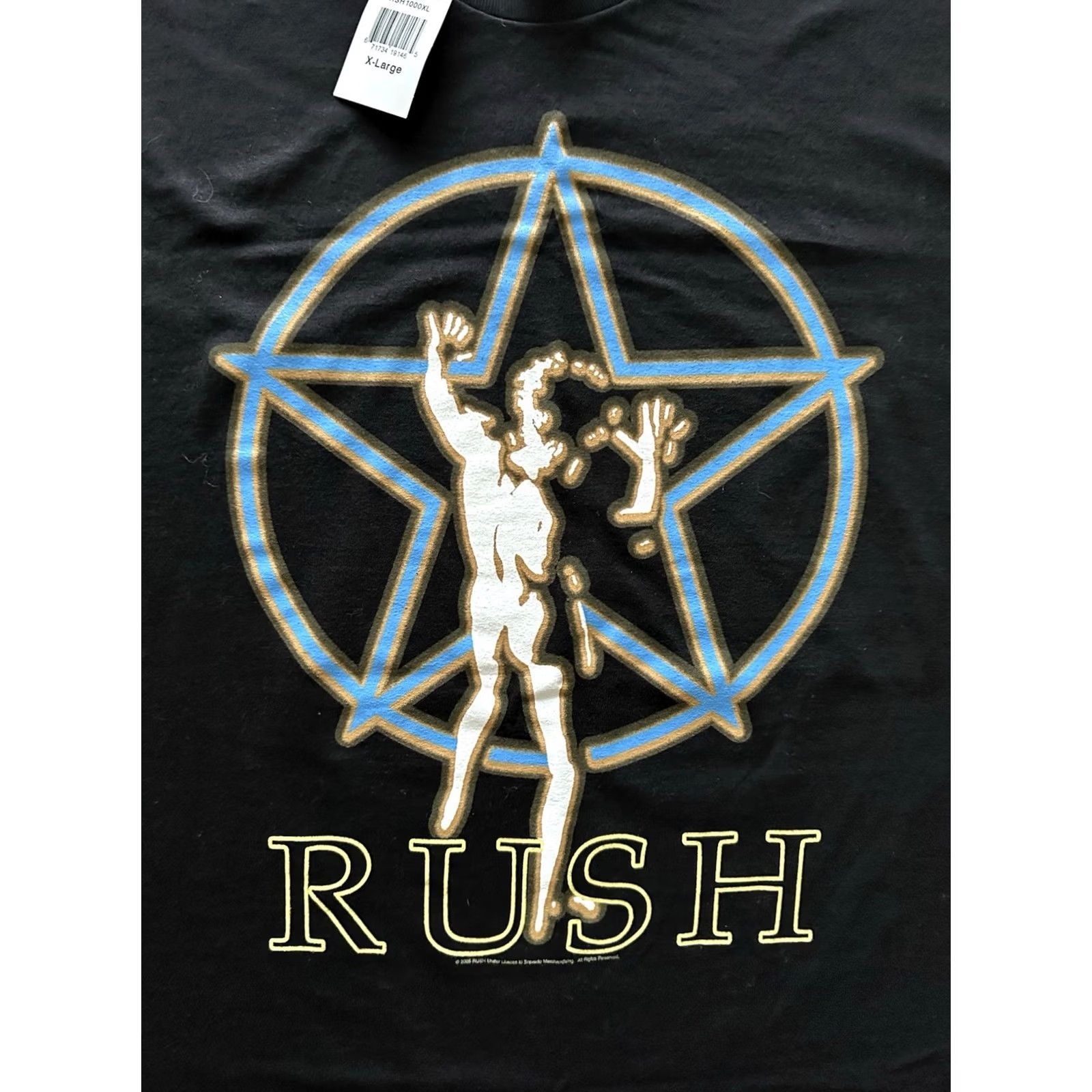 Vintage VINTAGE Rush Pentagram Tour Graphic Tee Shirt XL Black Men T-Shirt Band 90s NWT Alstyle Size US XL / EU 56 / 4 - 2 Thumbnail