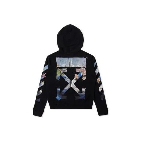 Off-White Arrow Graphic Zip Hoodie for Couples 0079