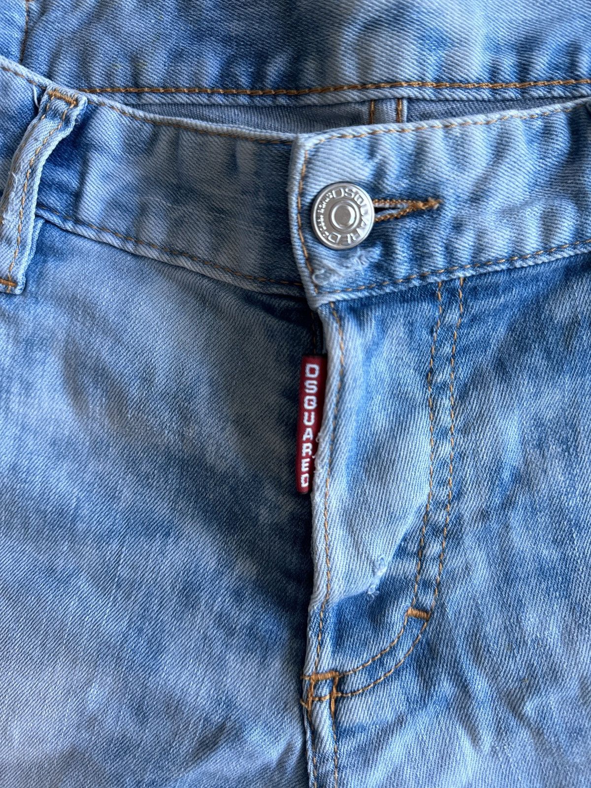 Dsquared2 Dsquared2 low rise 2000s distressed denim light blue 52 Size US 36 / EU 52 - 7 Thumbnail