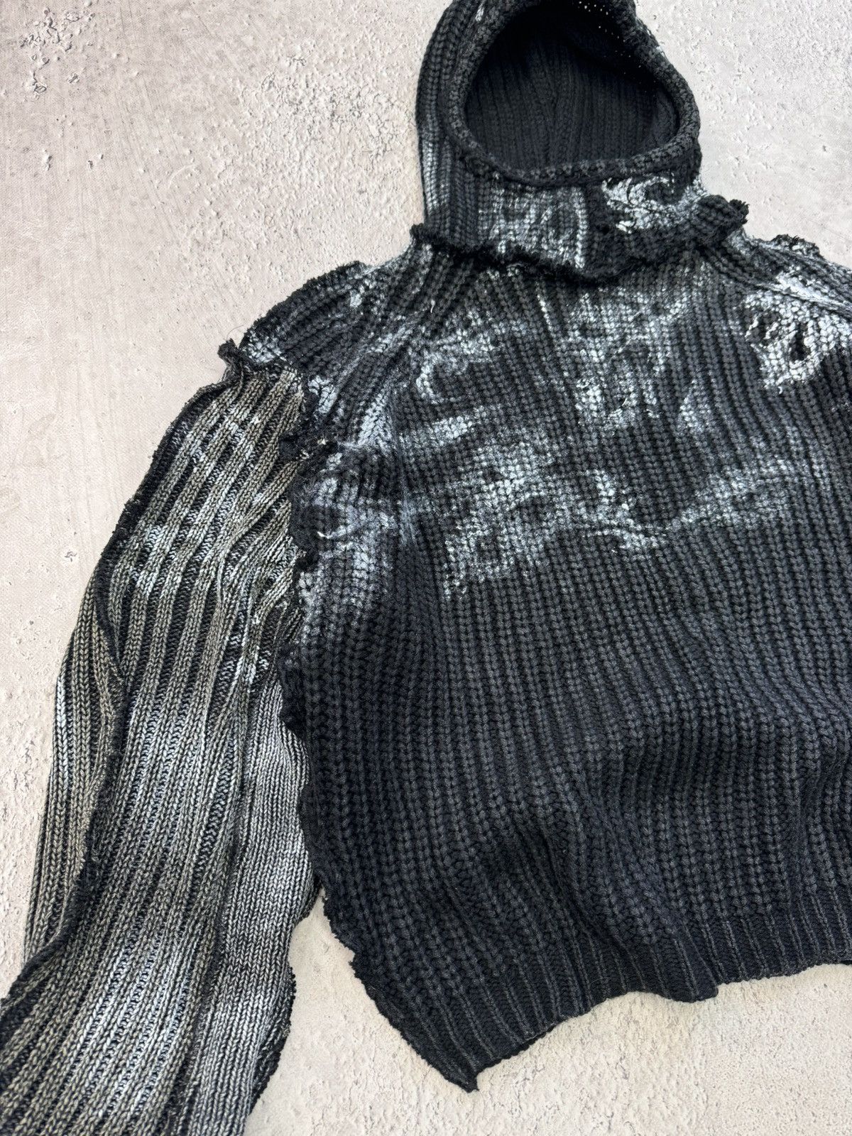 Hysteric Glamour × Japanese Brand × Vintage SALE💣💣CRAZY JUNYA WATANABE STYLE HOODED SWEATER OVERPRINT Size US L / EU 52-54 / 3 - 4 Thumbnail