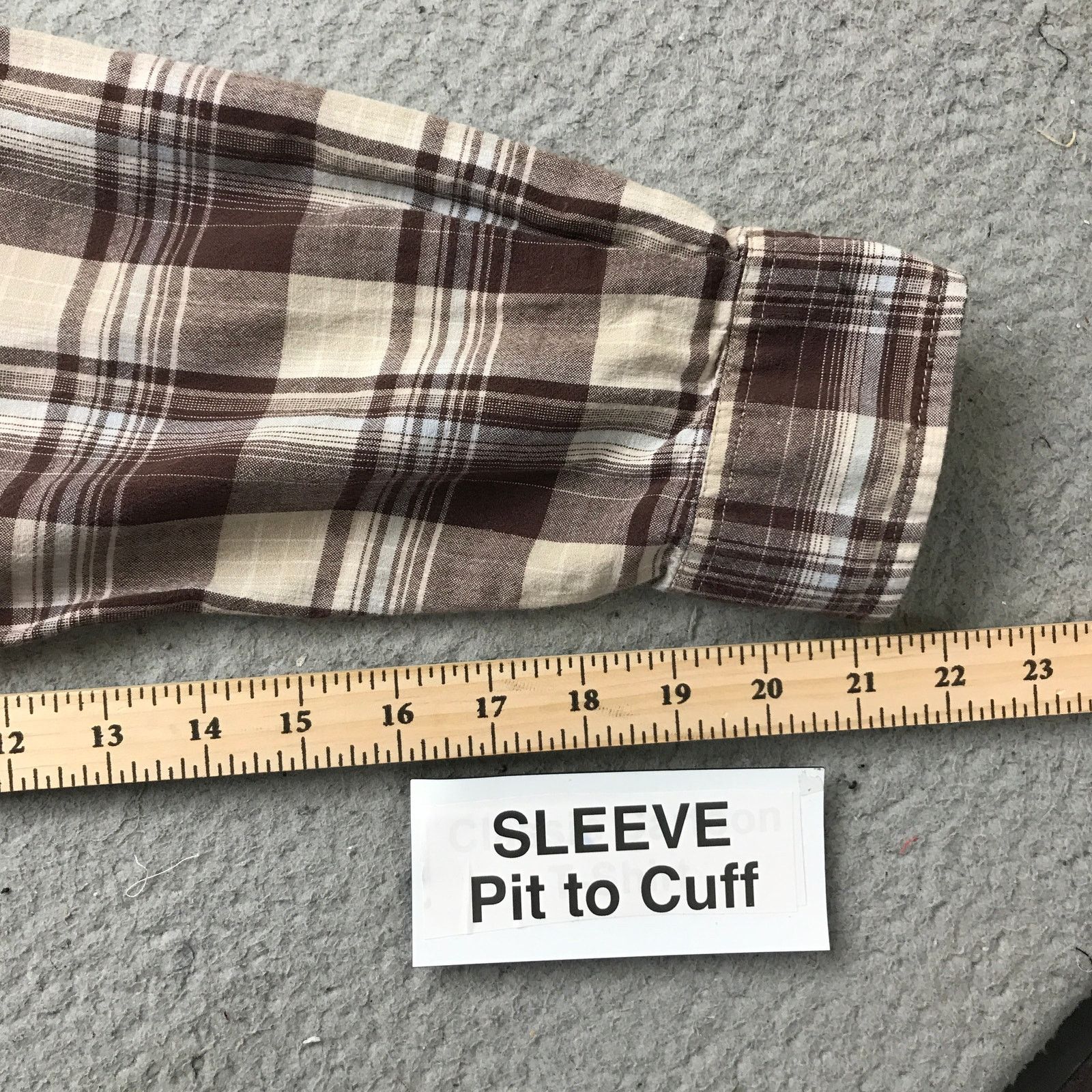 BKE BKE 67 Button Up Dress Shirt Mens XL Pocket Plaid Brown Size US XL / EU 56 / 4 - 7 Thumbnail