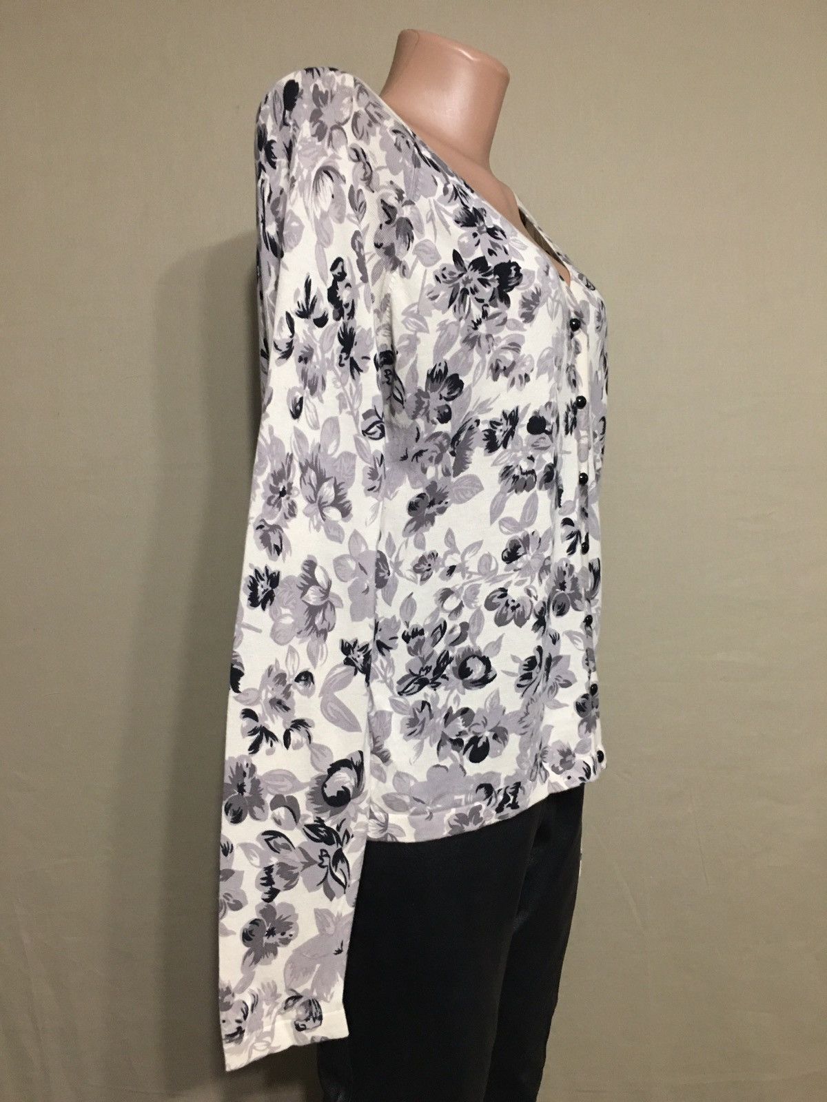 Max Mara × Weekend Max Mara Weekend Max Mara Floral Design Wool Blend Knit Cardigan Size M / US 6-8 / IT 42-44 - 3 Thumbnail