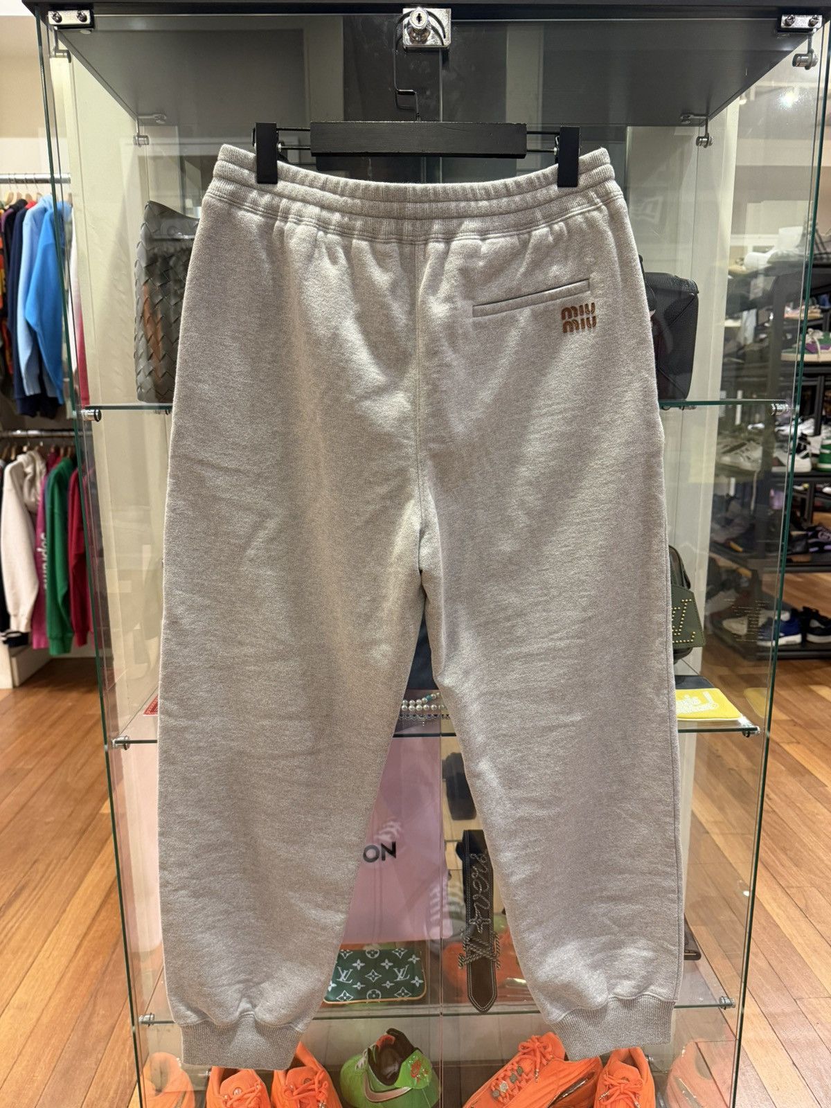 Miu Miu Miu Miu Logo Patch Track Pants - Grey Size US 34 / EU 50 - 1 Thumbnail
