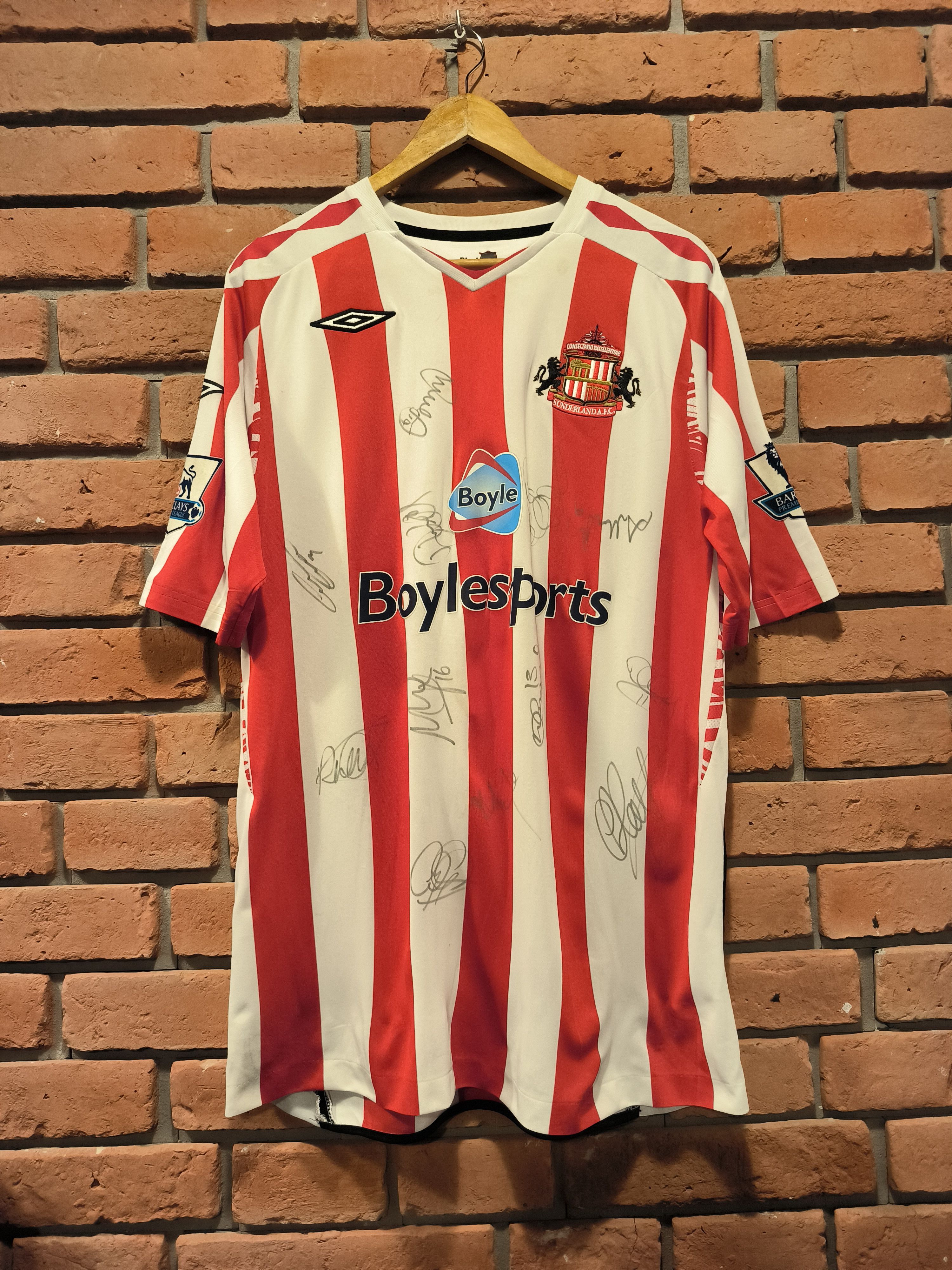 Umbro Umbro Jersey Sunderland FC Shirt Halford #2 Signed Size US XL / EU 56 / 4 - 1 Thumbnail
