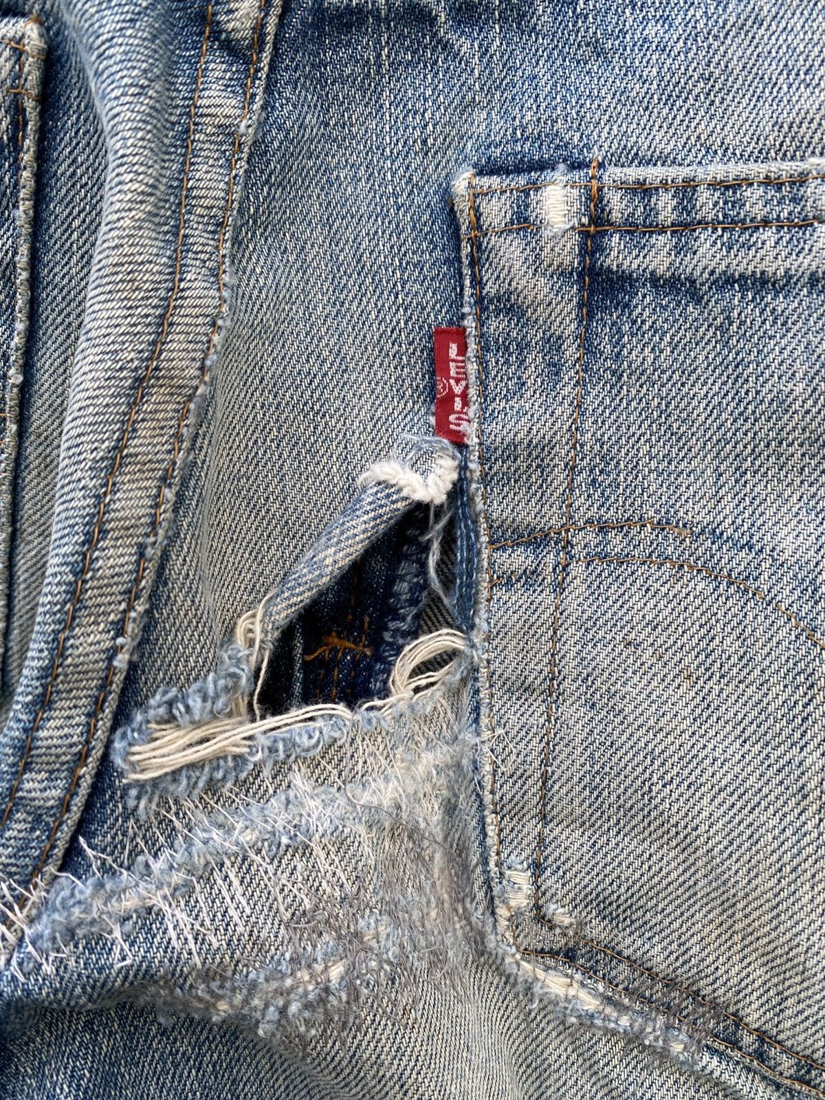 Levi's Vintage Clothing W29x29.5 Vintage levi's 502xx redline distressed Size US 29 - 6 Thumbnail