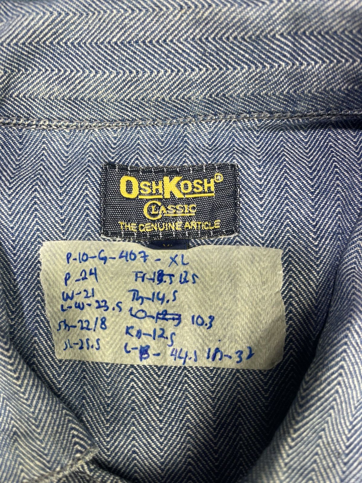 Oshkosh OSHKOSH Classic Harringbone Denim Coveralls Size US 40 / EU 56 - 15 Thumbnail