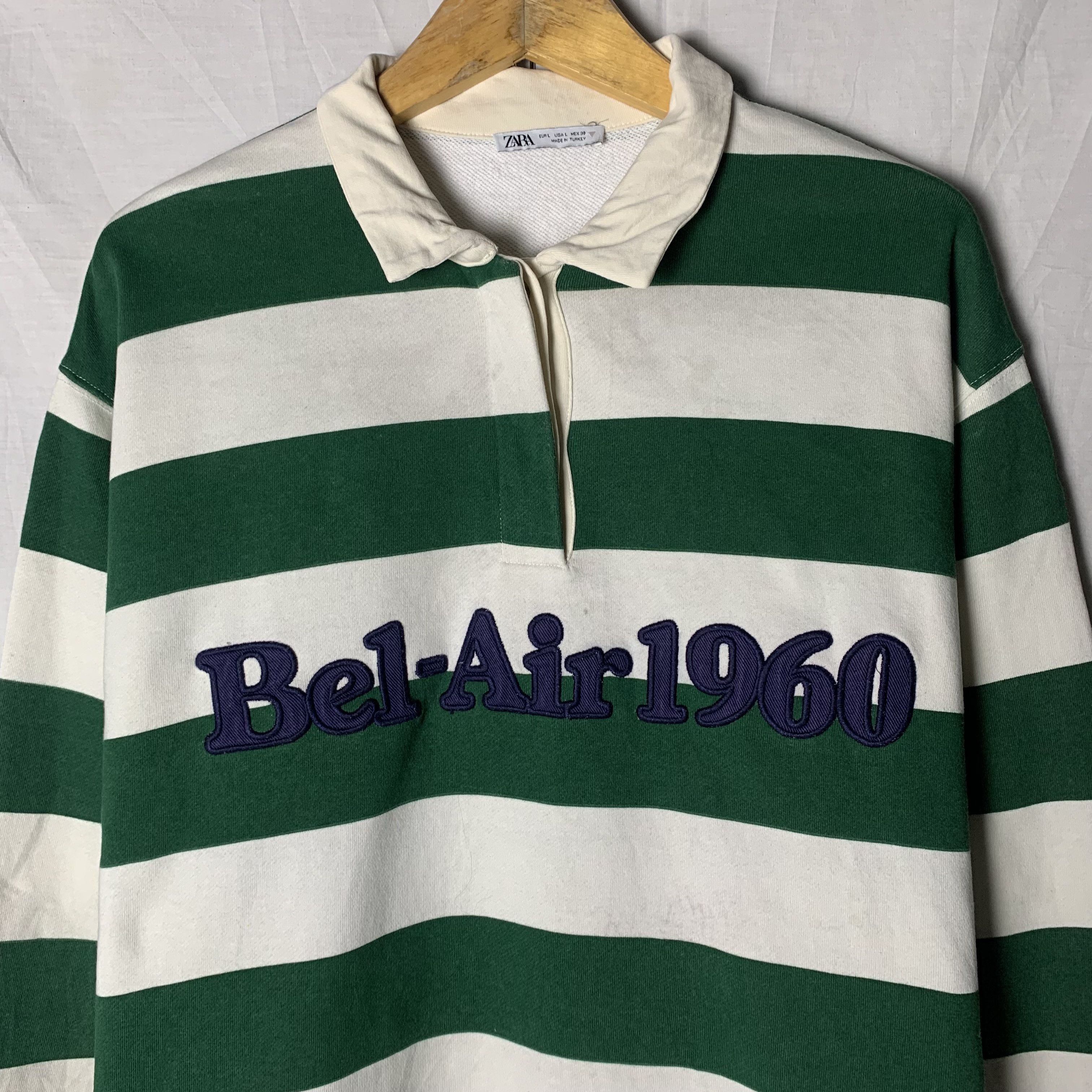 Zara ZARA Bel-Air 1960 Striped Sweatshirt Crewneck Size US L / EU 52-54 / 3 - 3 Thumbnail