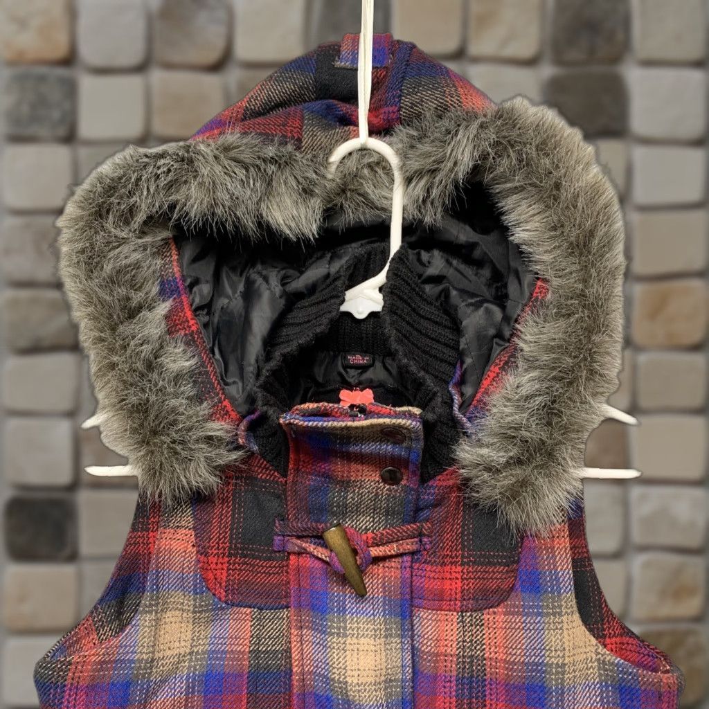 BB Dakota Jack BB Dakota Vest Women’s S Removable Hood Full Zip 4 Button Closure 2 Pockets Multi-Color Plaid Vest Womens Size S / US 4 / IT 40 - 1 Thumbnail