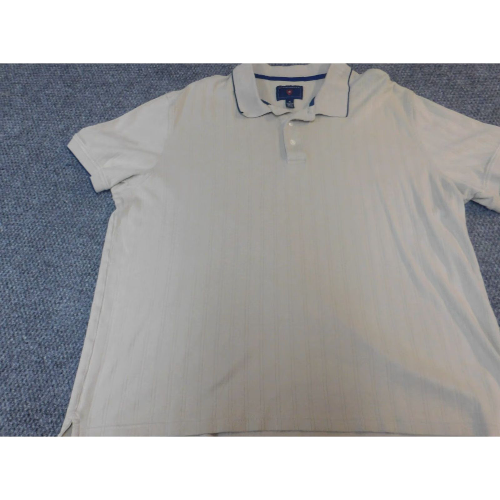 Vintage Saddlebred Polo Shirt Mens XL Beige Cotton Knit Short Sleeve Button Collared Golf All Seasons Regular Vintage No Size US XL / EU 56 / 4 - 3 Thumbnail