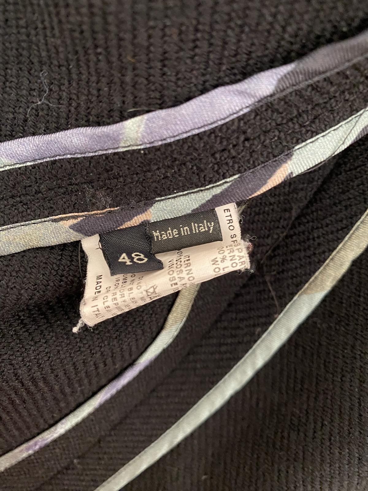 Etro 🖤 ETRO Elegant Black Wool Blazer - Timeless Italian Design Size XL / US 12-14 / IT 48-50 - 6 Thumbnail