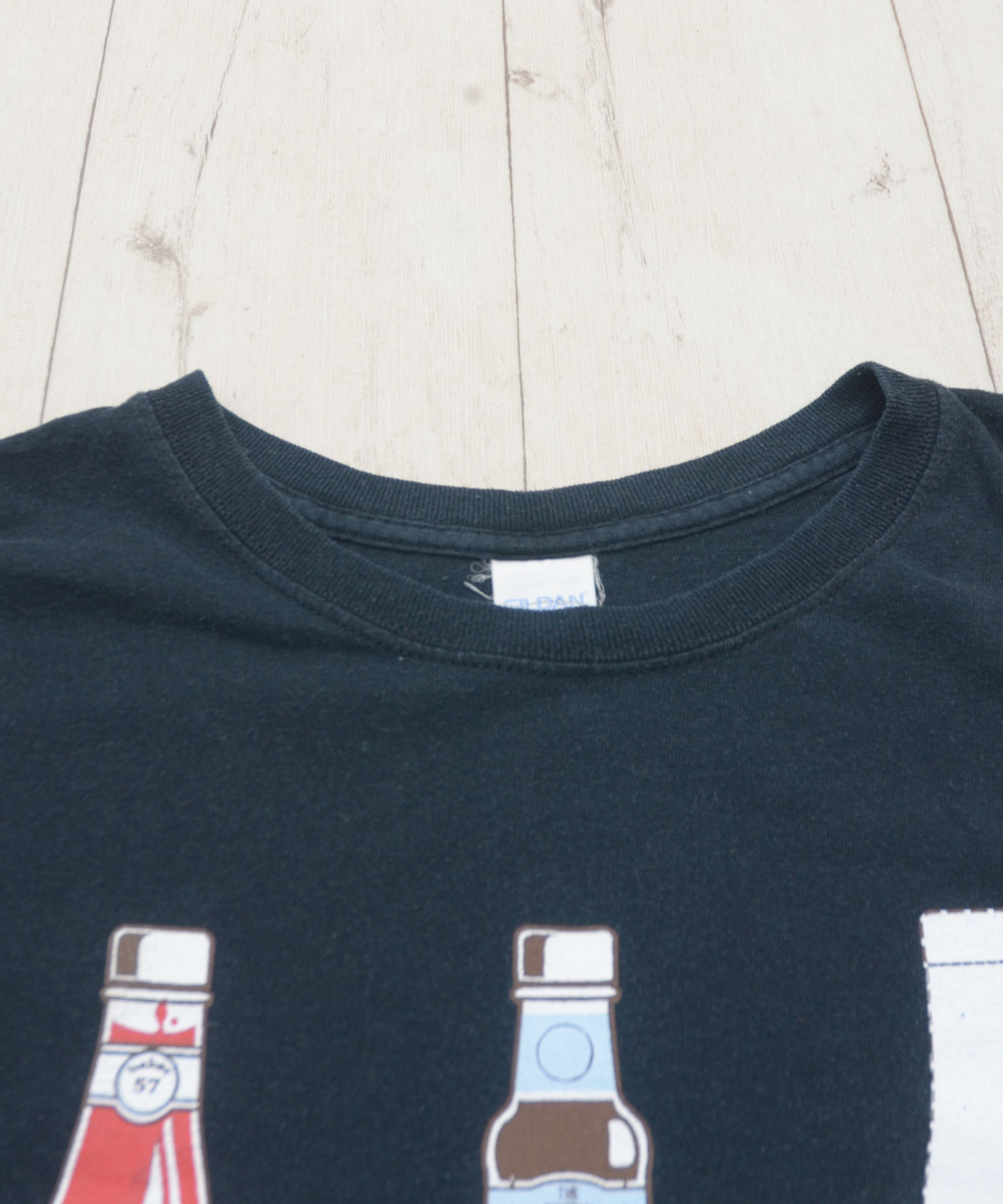 Gildan × Vintage Vintage Red Sauce Brown Sauce No Sauce at all T-Shirt Black Size US L / EU 52-54 / 3 - 6 Thumbnail